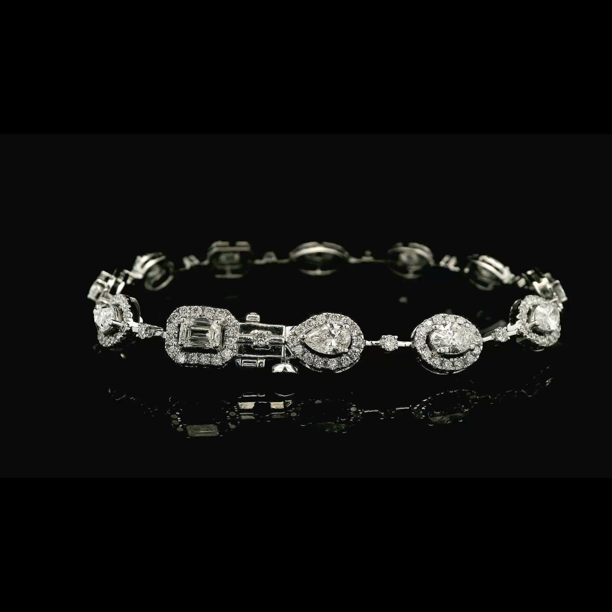 Elegant Multi-Shaped Diamond Bracelet