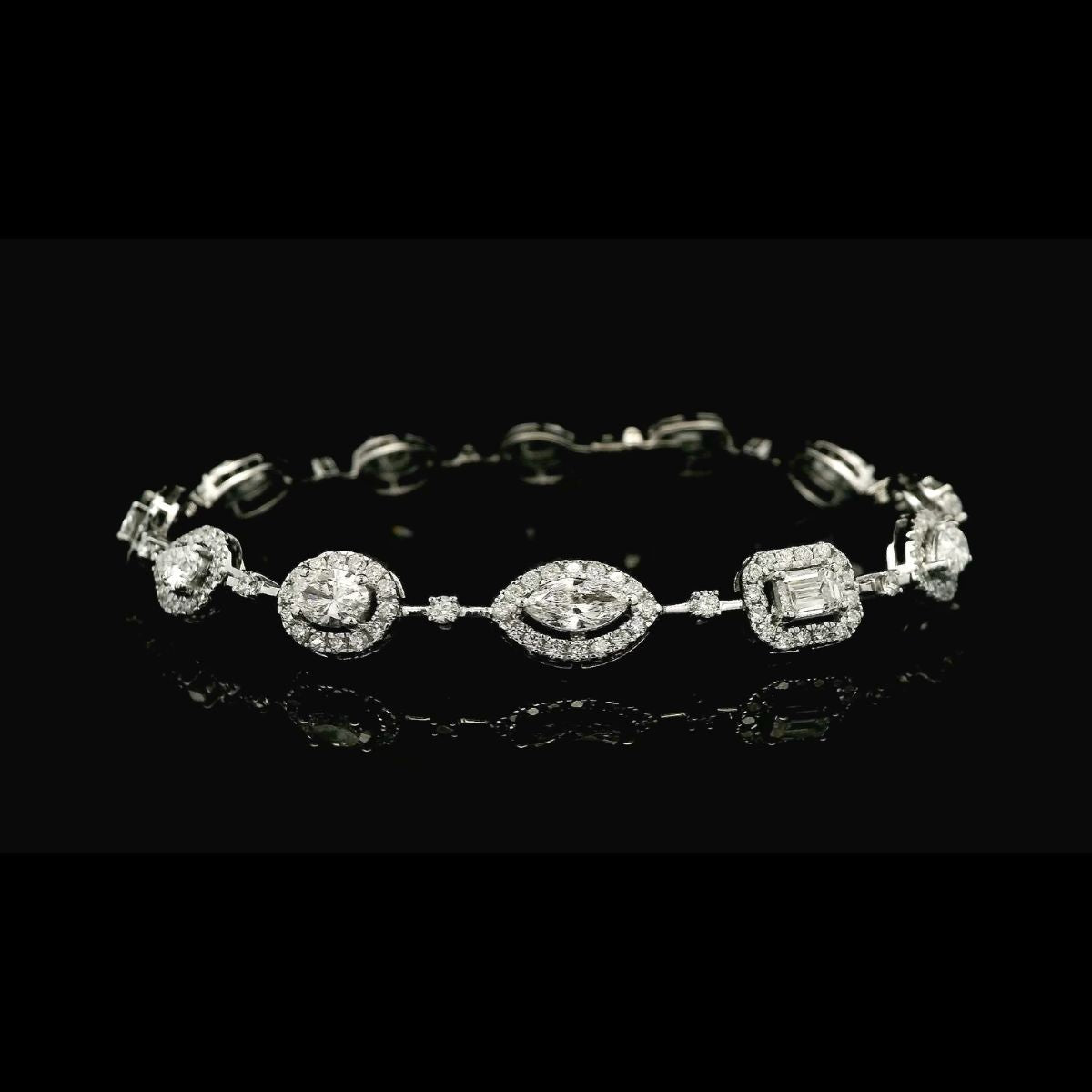 Elegant Multi-Shaped Diamond Bracelet