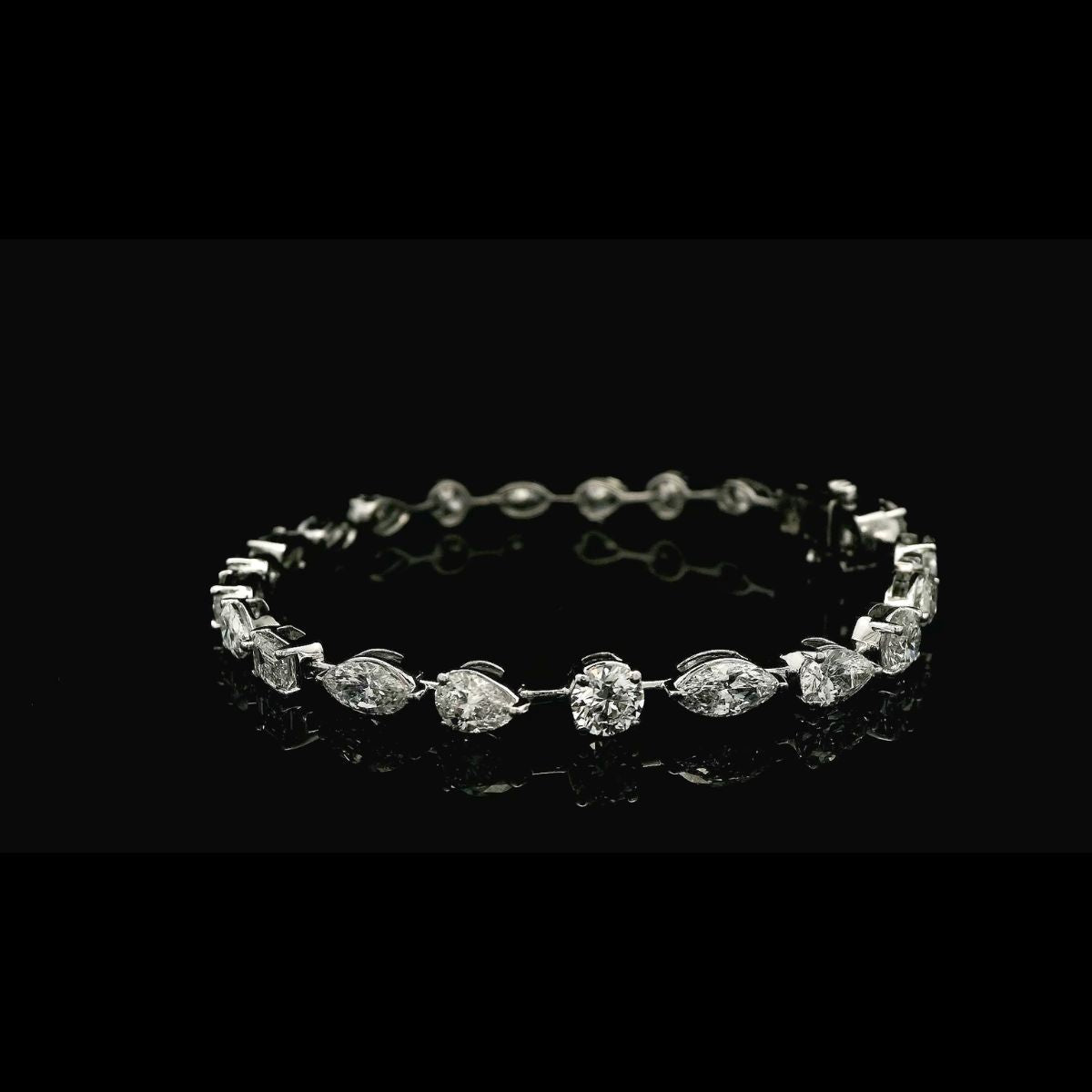 Elegant Fancy Shaped Diamond Bracelet