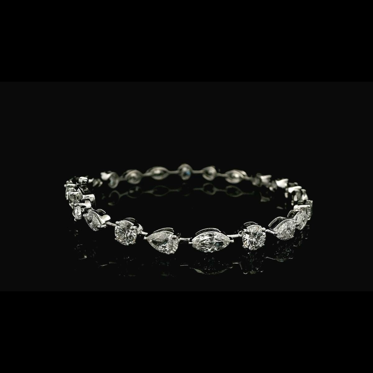 Elegant Fancy Shaped Diamond Bracelet