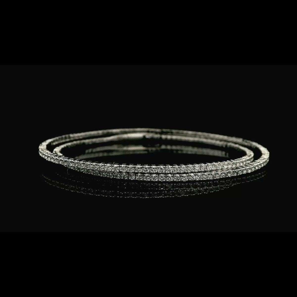 Double Diamond Tennis Bangle