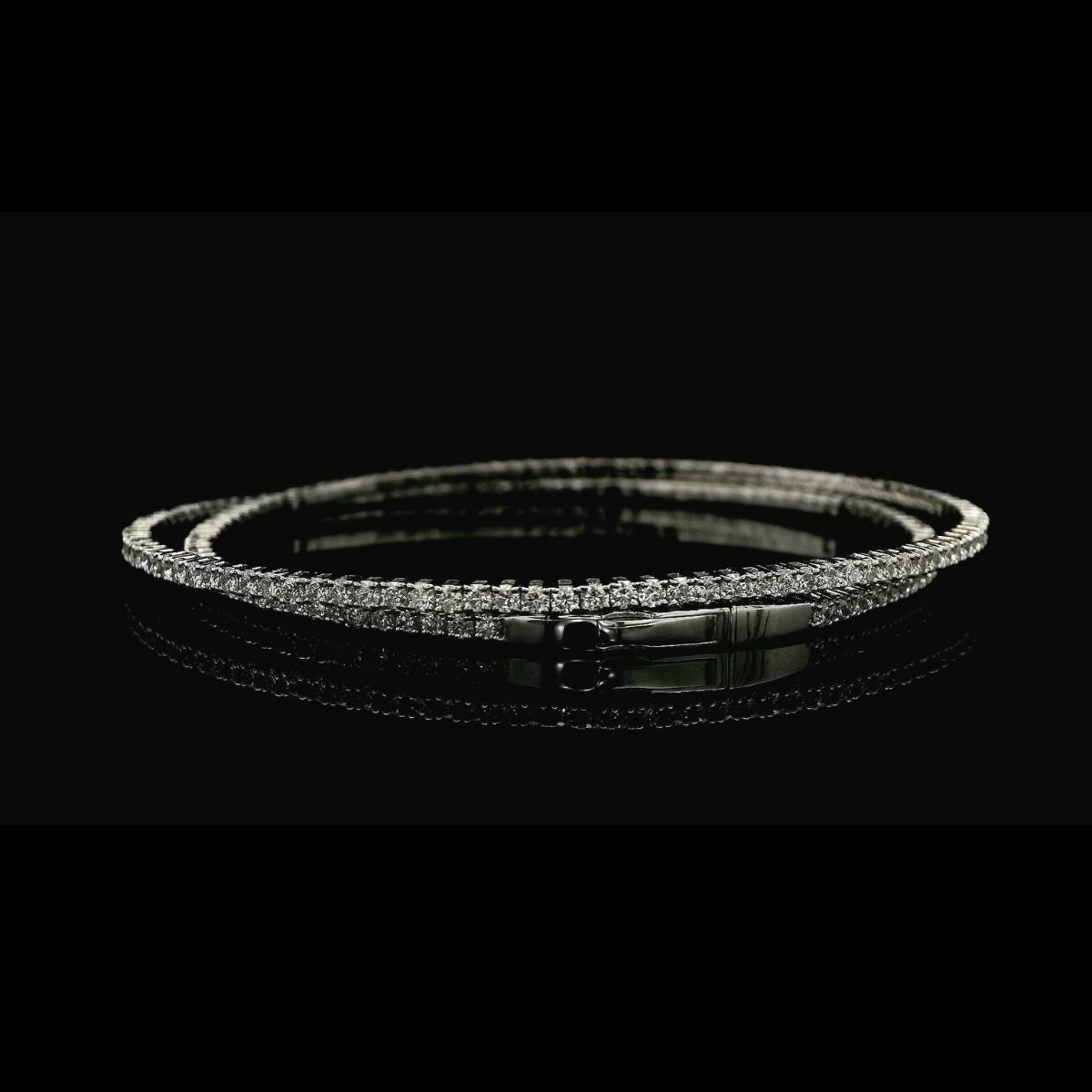 Double Diamond Tennis Bangle