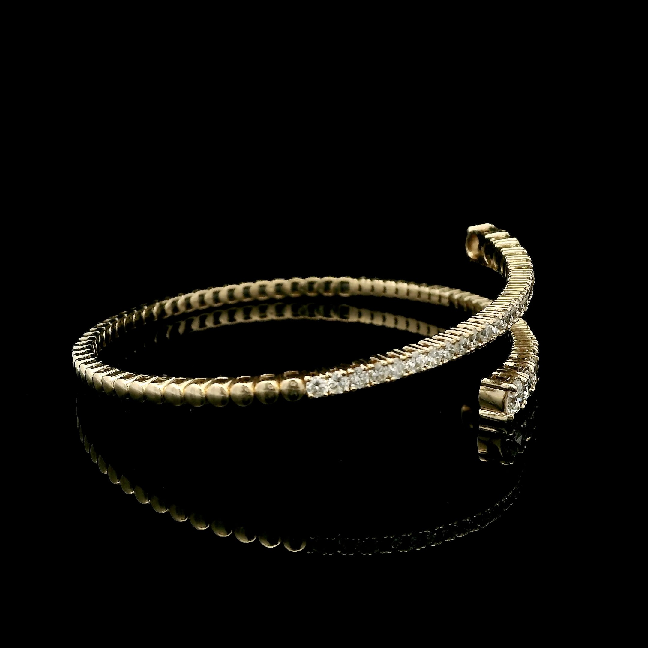 Diamond Tennis Parallel Bangle