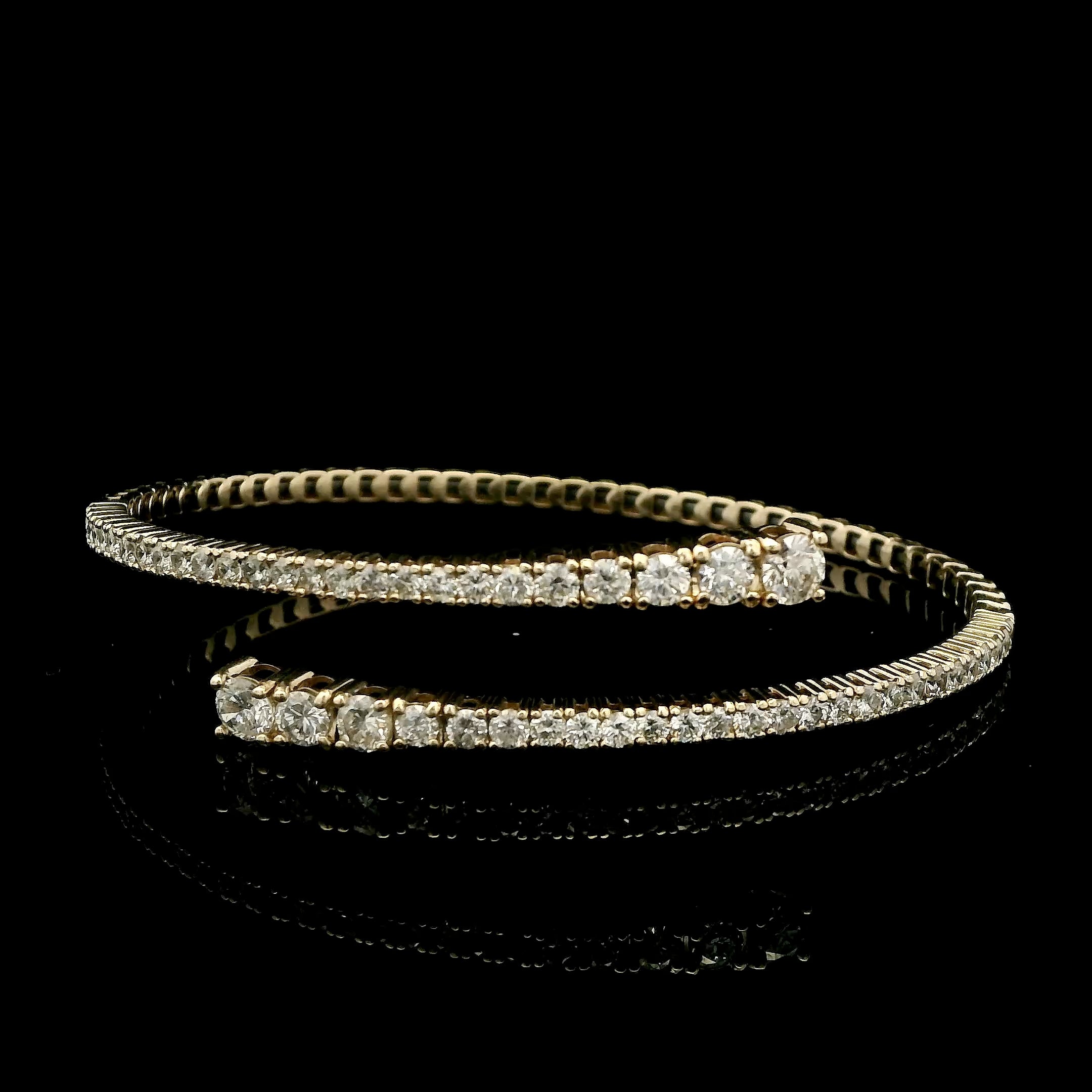Diamond Tennis Parallel Bangle