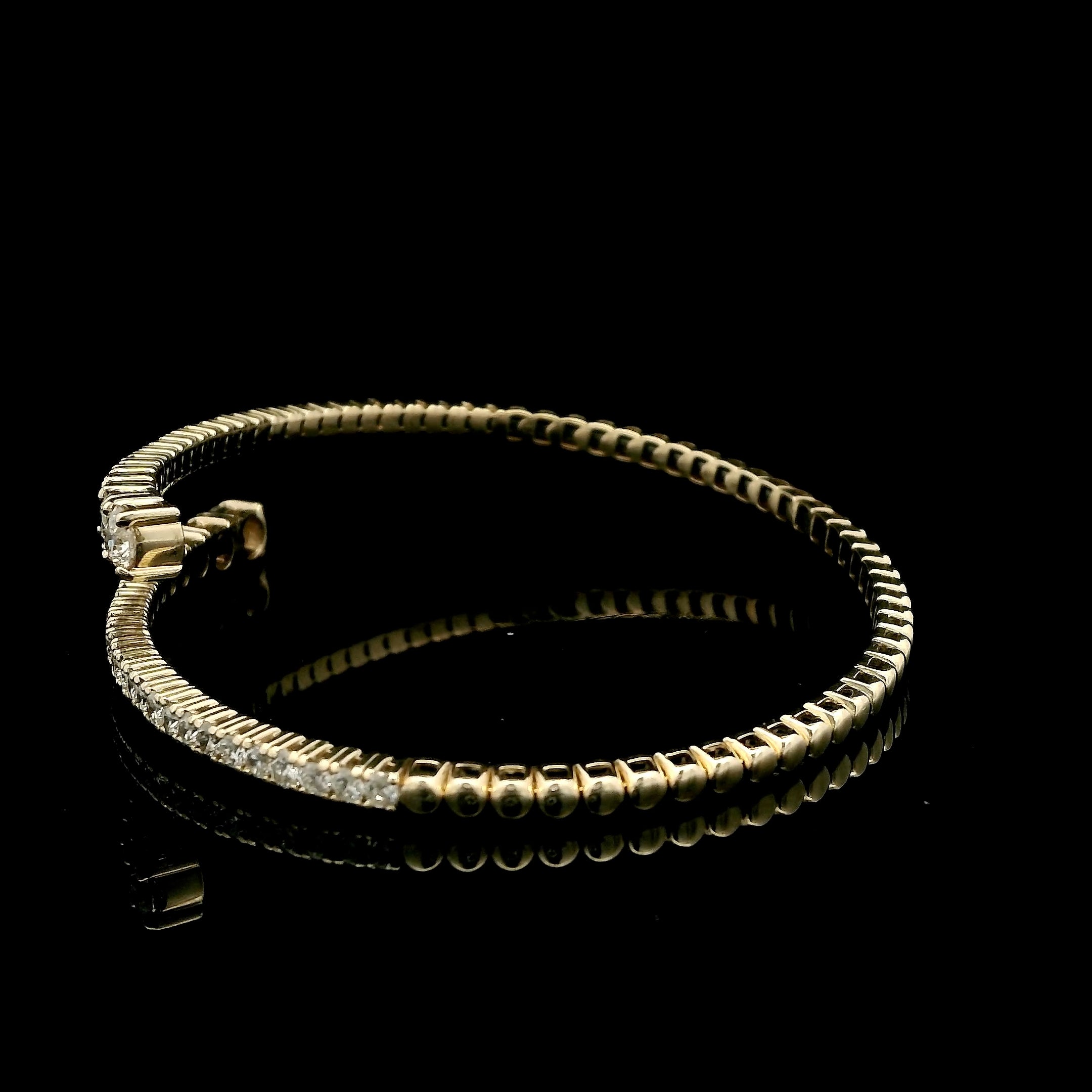 Diamond Tennis Parallel Bangle