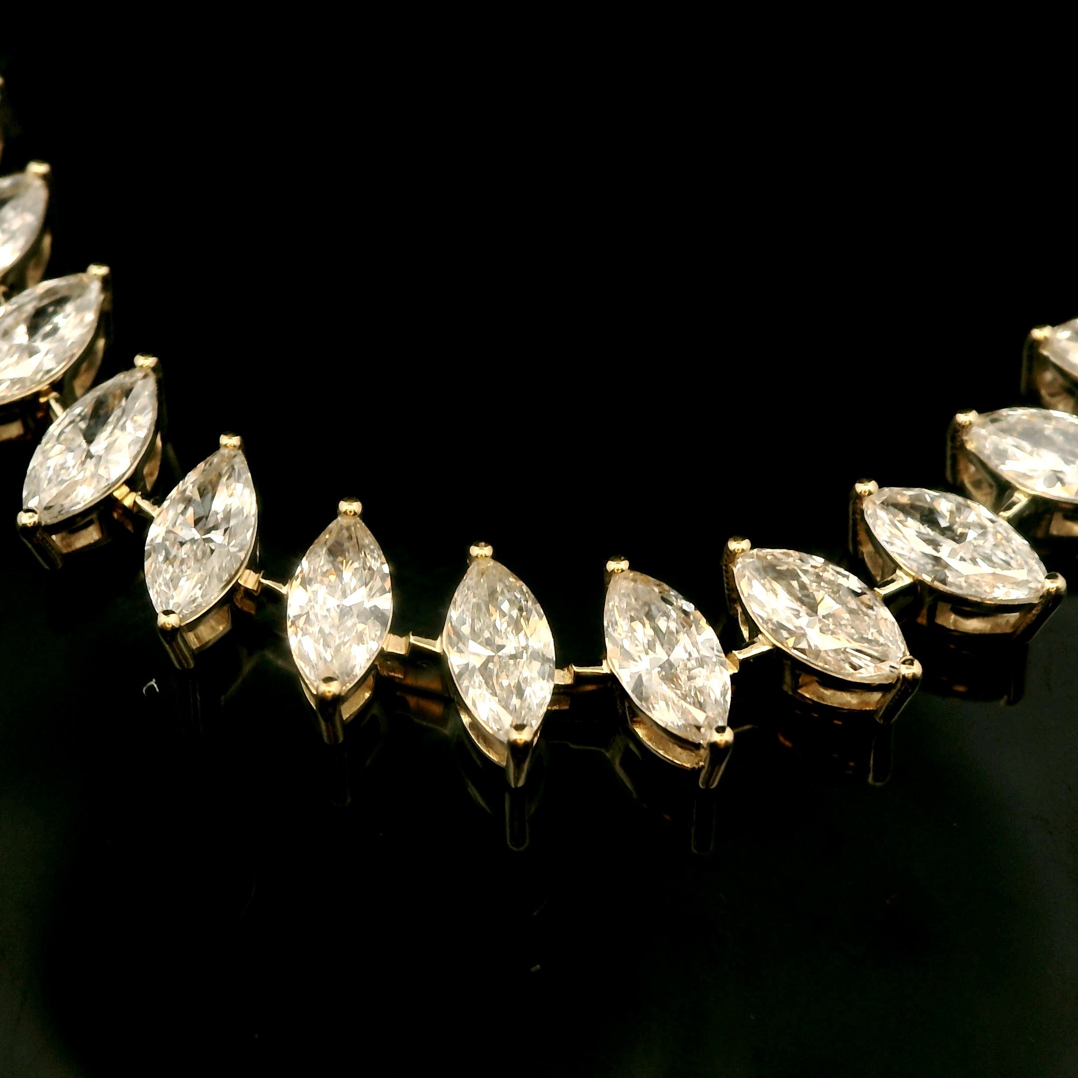 Marquise diamond tennis bracelet