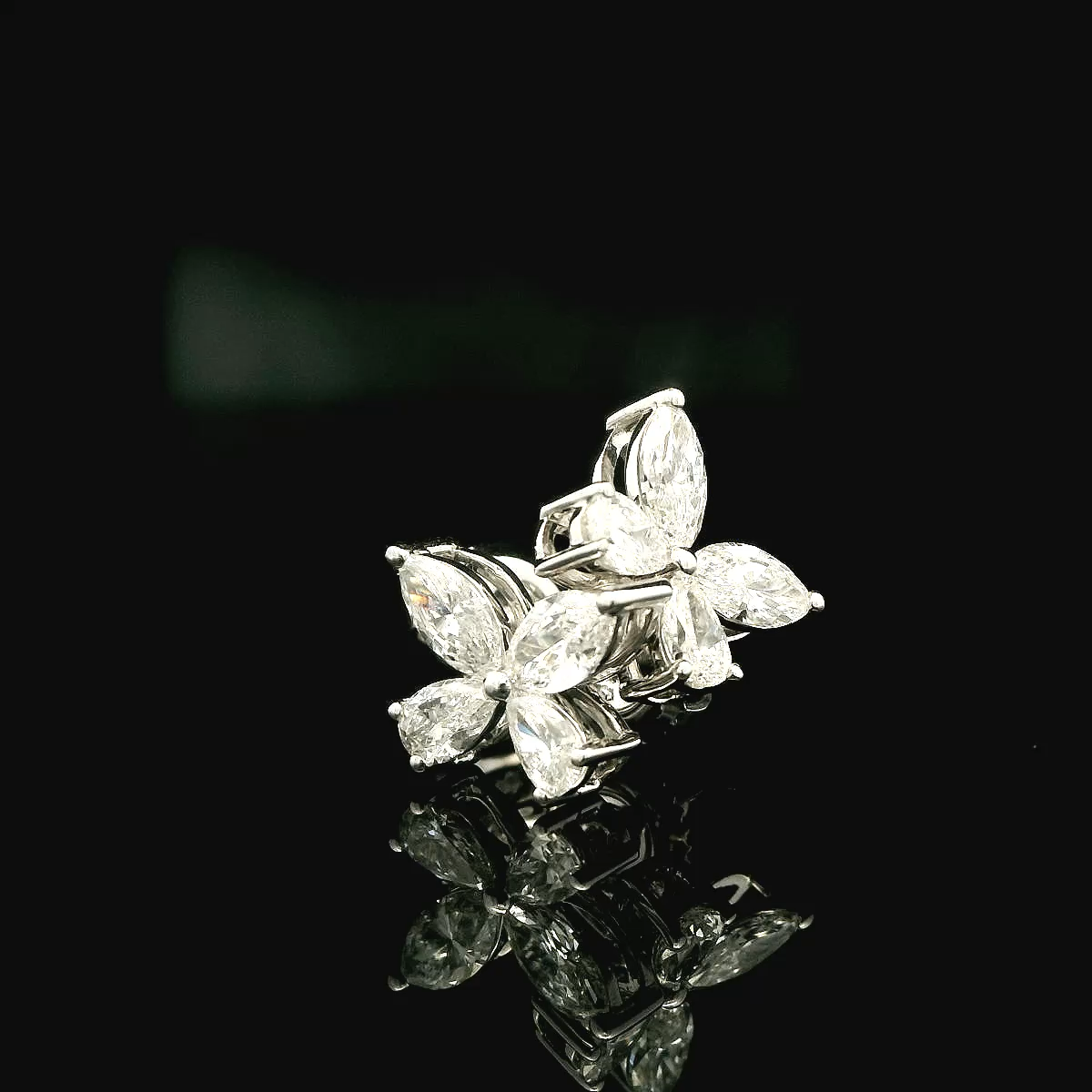 Elegant Diamond Butterfly Earrings