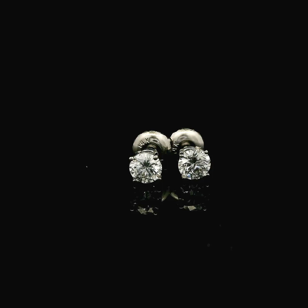 0.5 cttw Elegant Round Diamond Stud Earrings