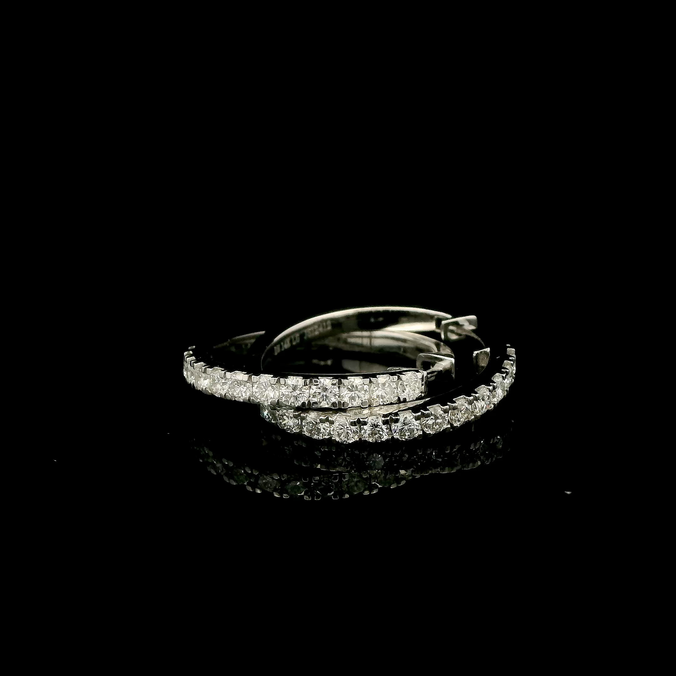 Luxury Diamond Hoops Medium Size