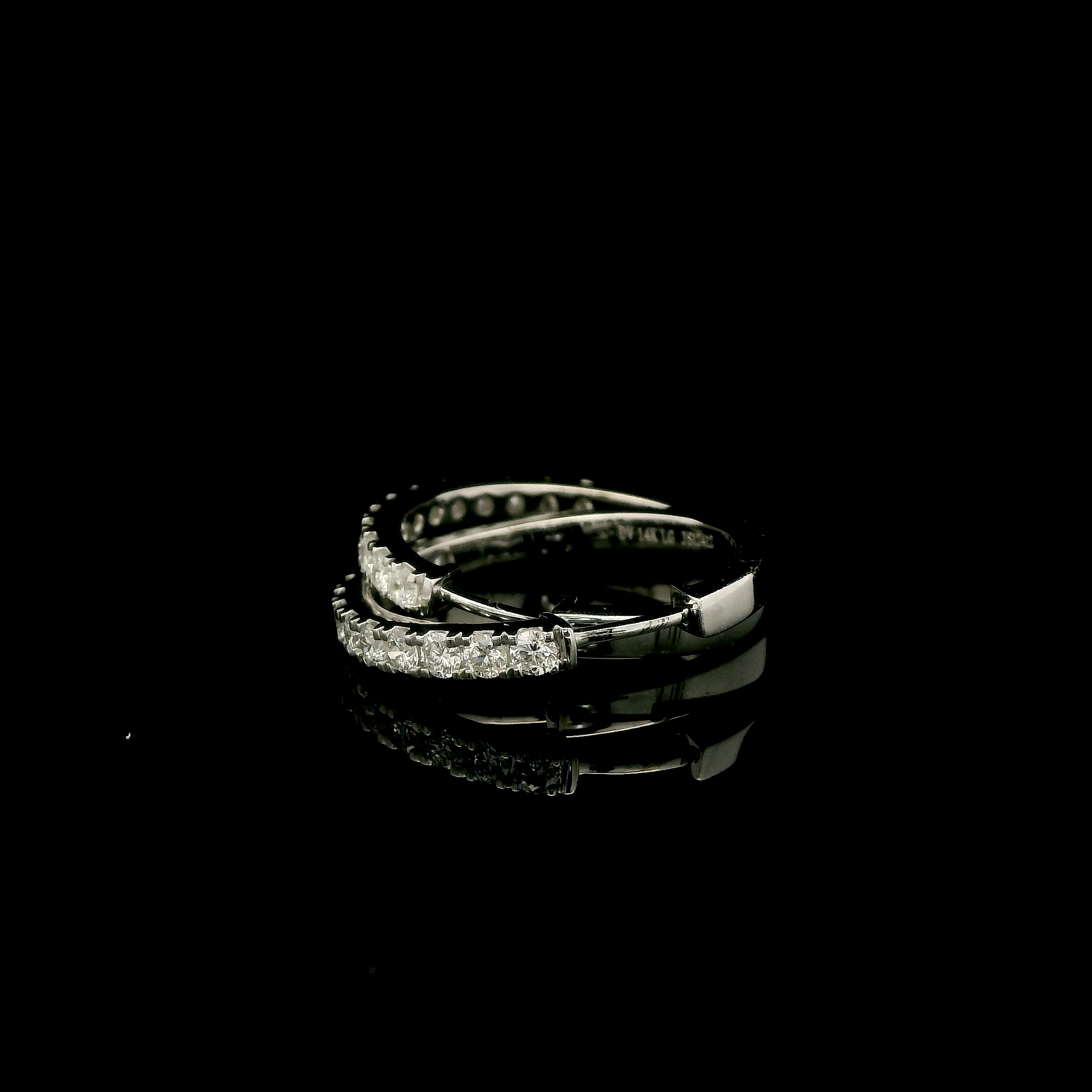 Luxury Diamond Hoops Medium Size