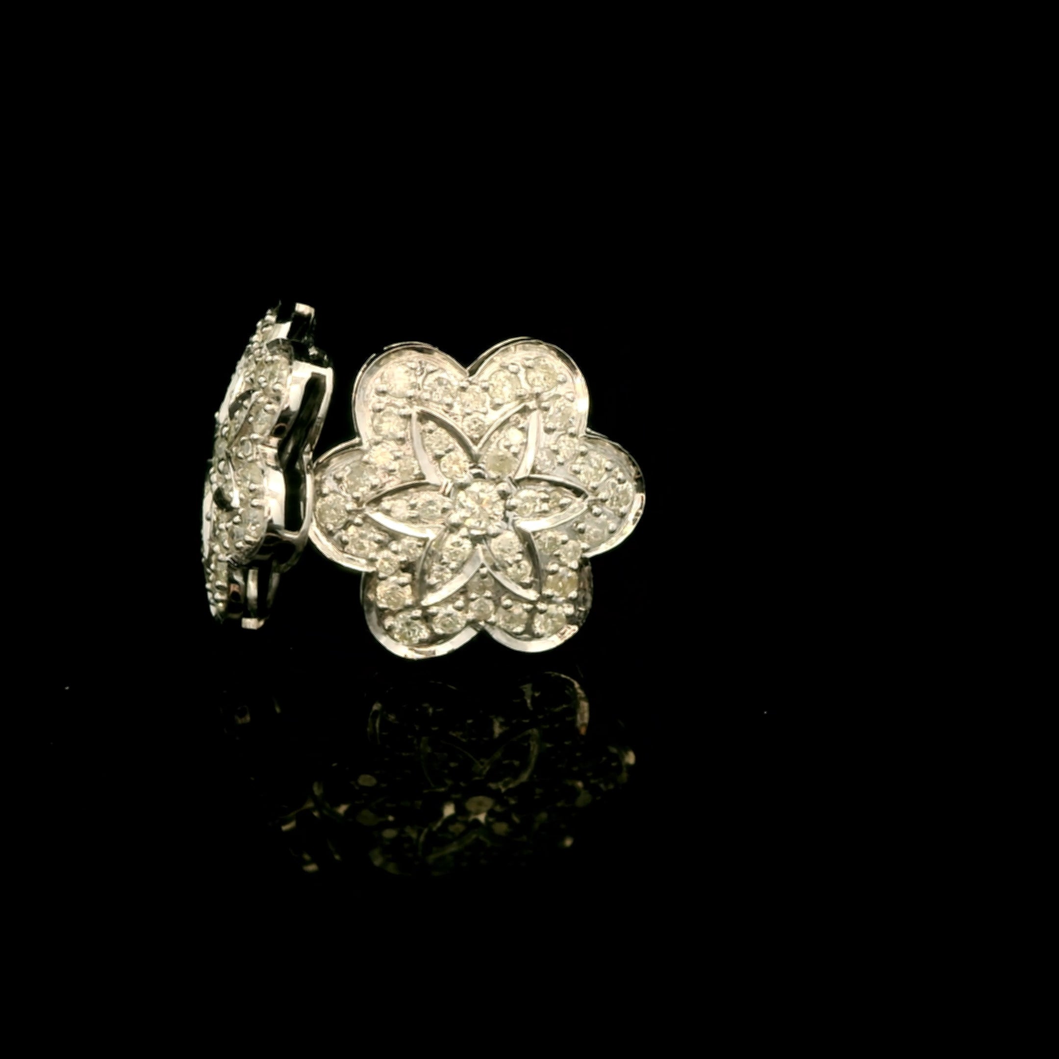 Golden Blossom Diamond Earrings