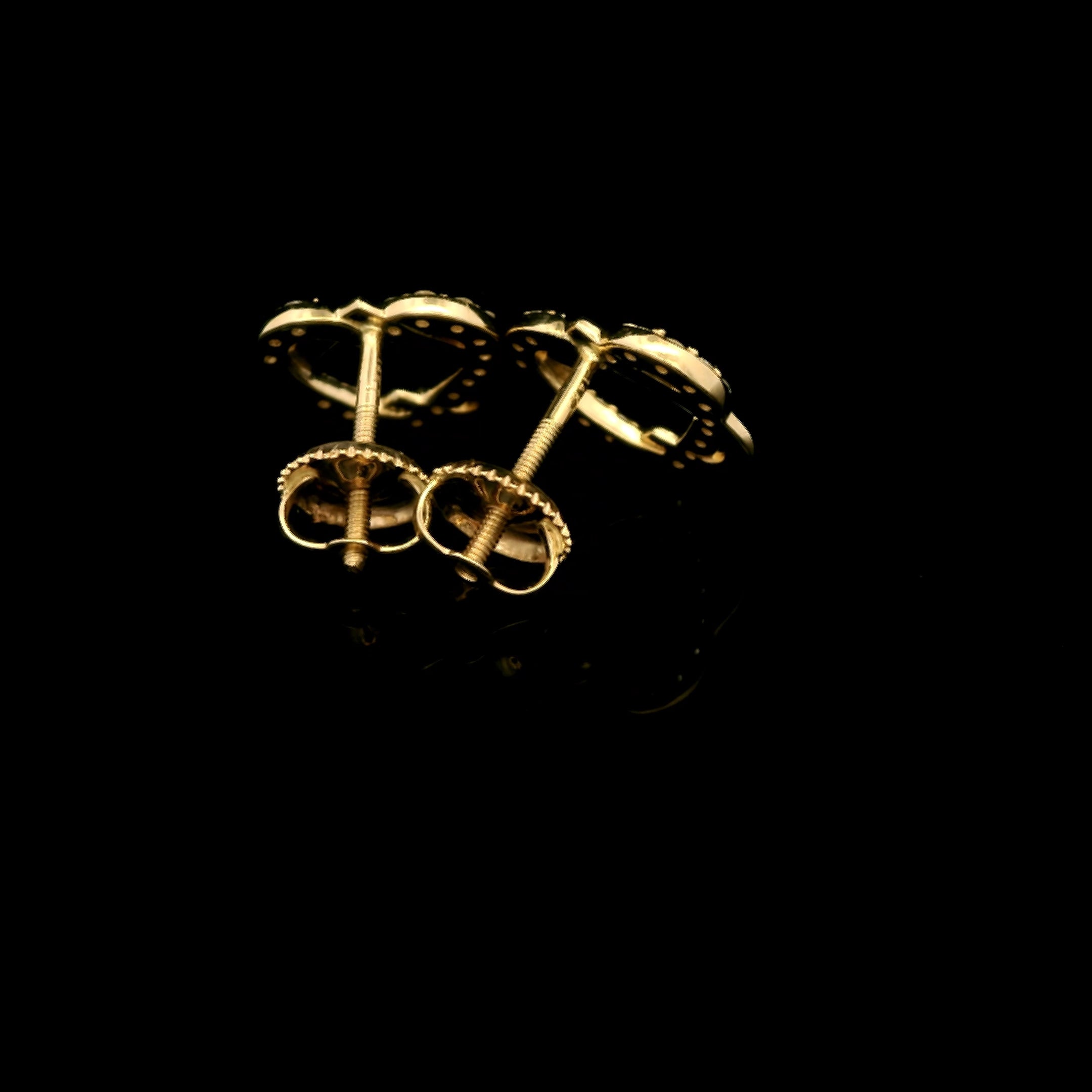 Two hearts reversed diamond earrings