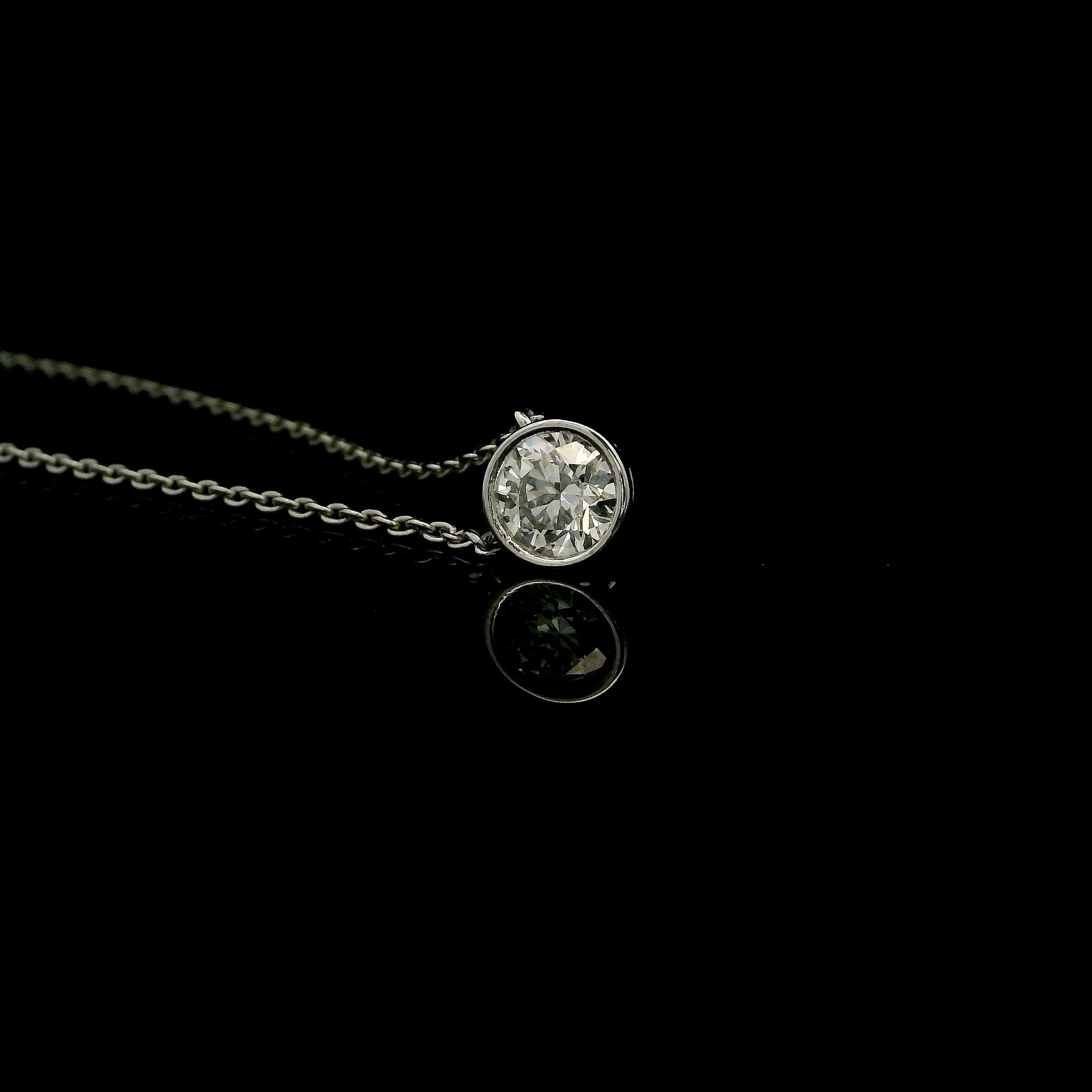 Elegant Bezel Diamond Pendant