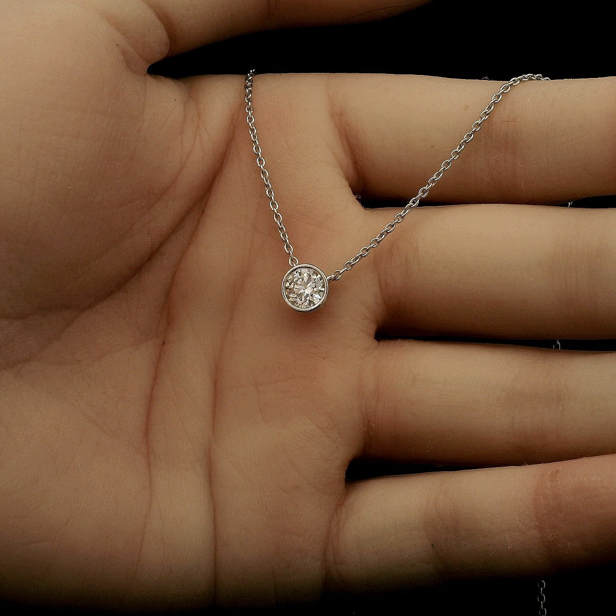 Elegant Bezel Diamond Pendant