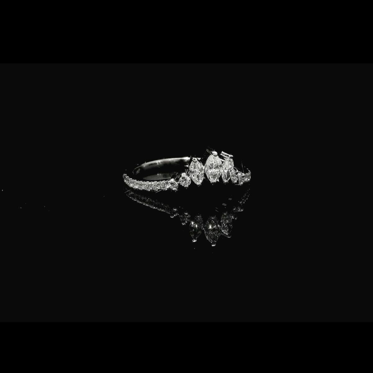 Elegant Arched Diamond Band