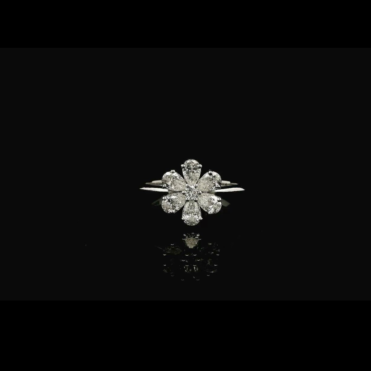 Elegant Flower Spring Diamond Ring