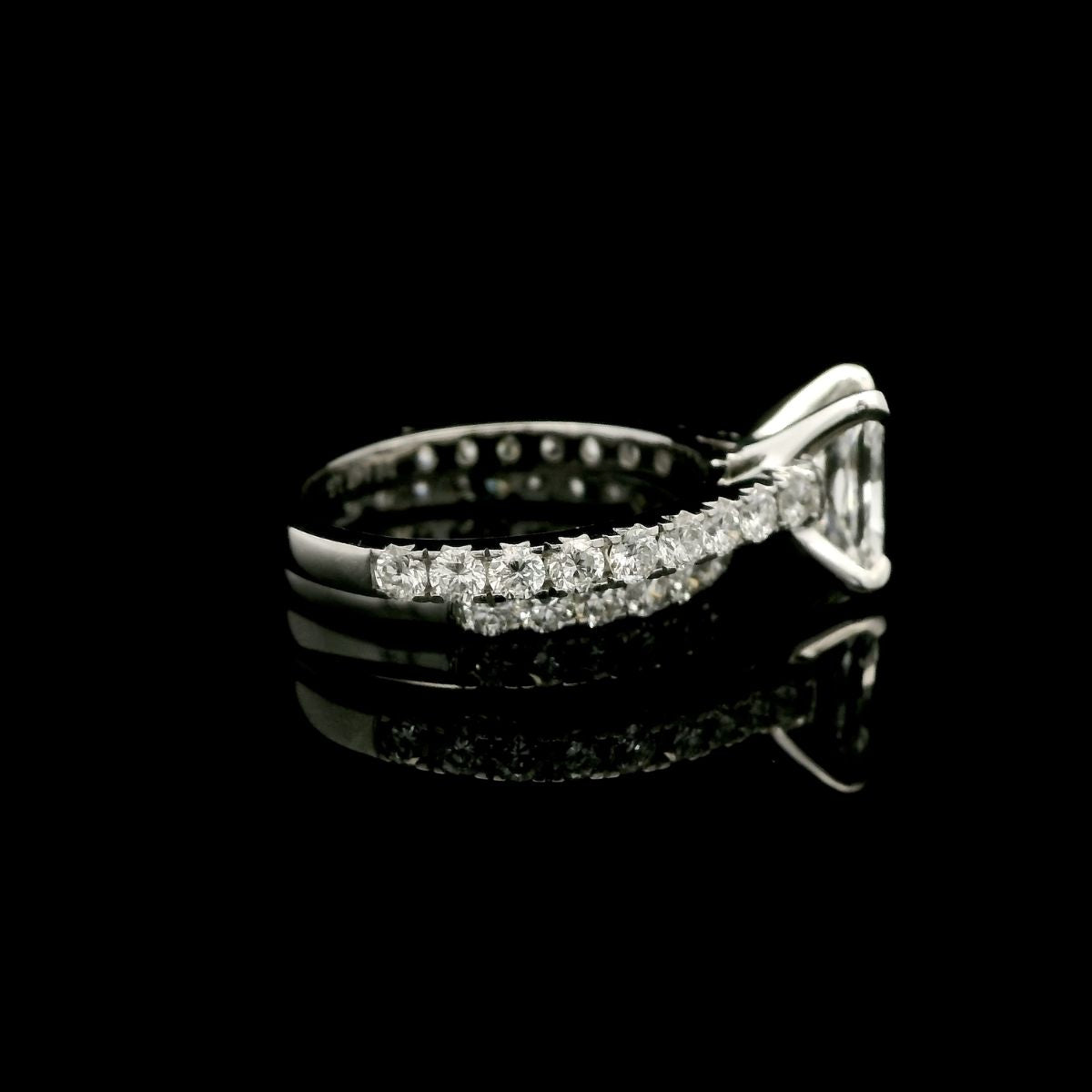 Elegant Radiant Engagement Ring Set