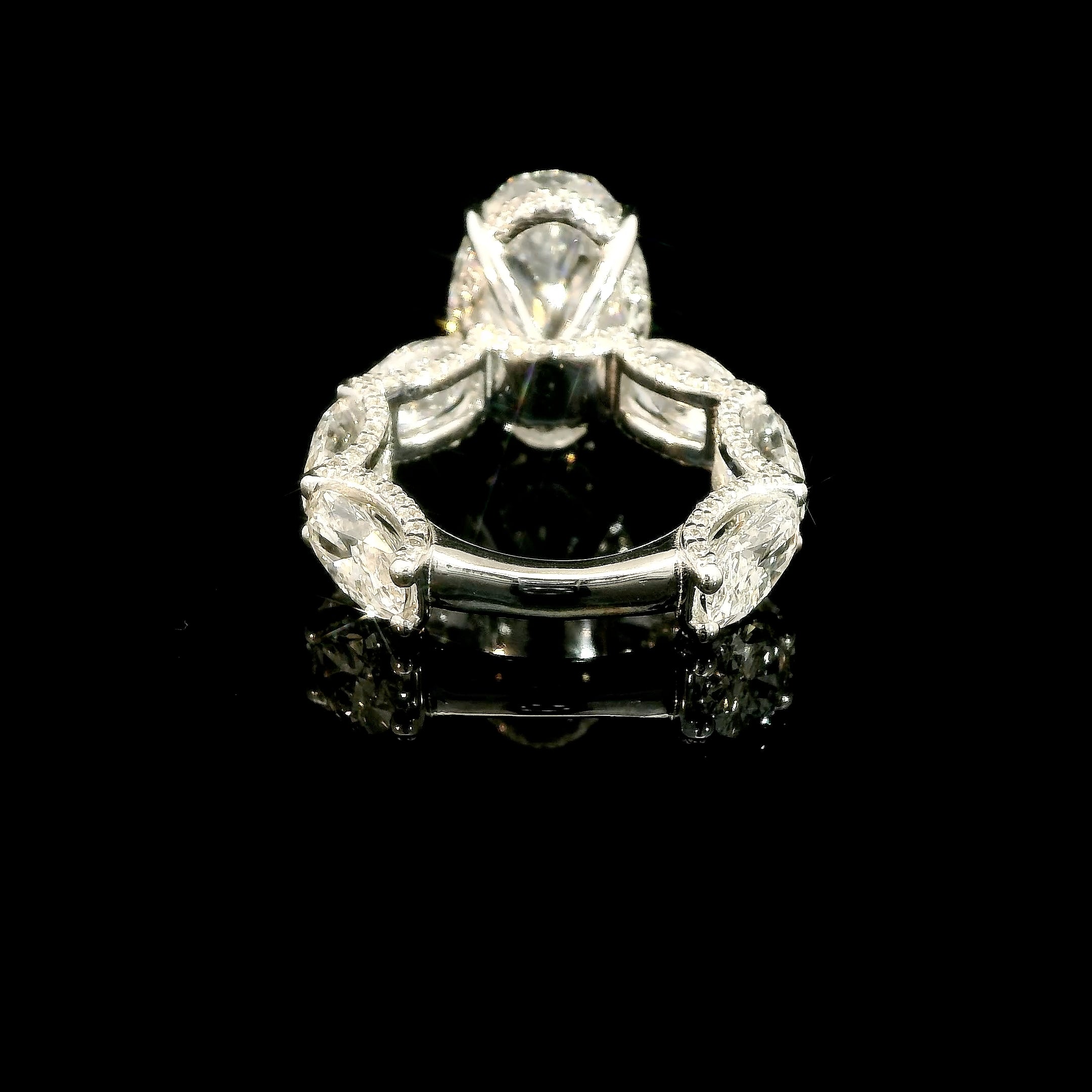 Ultimate luxury oval engagement ring 10 carat center diamond
