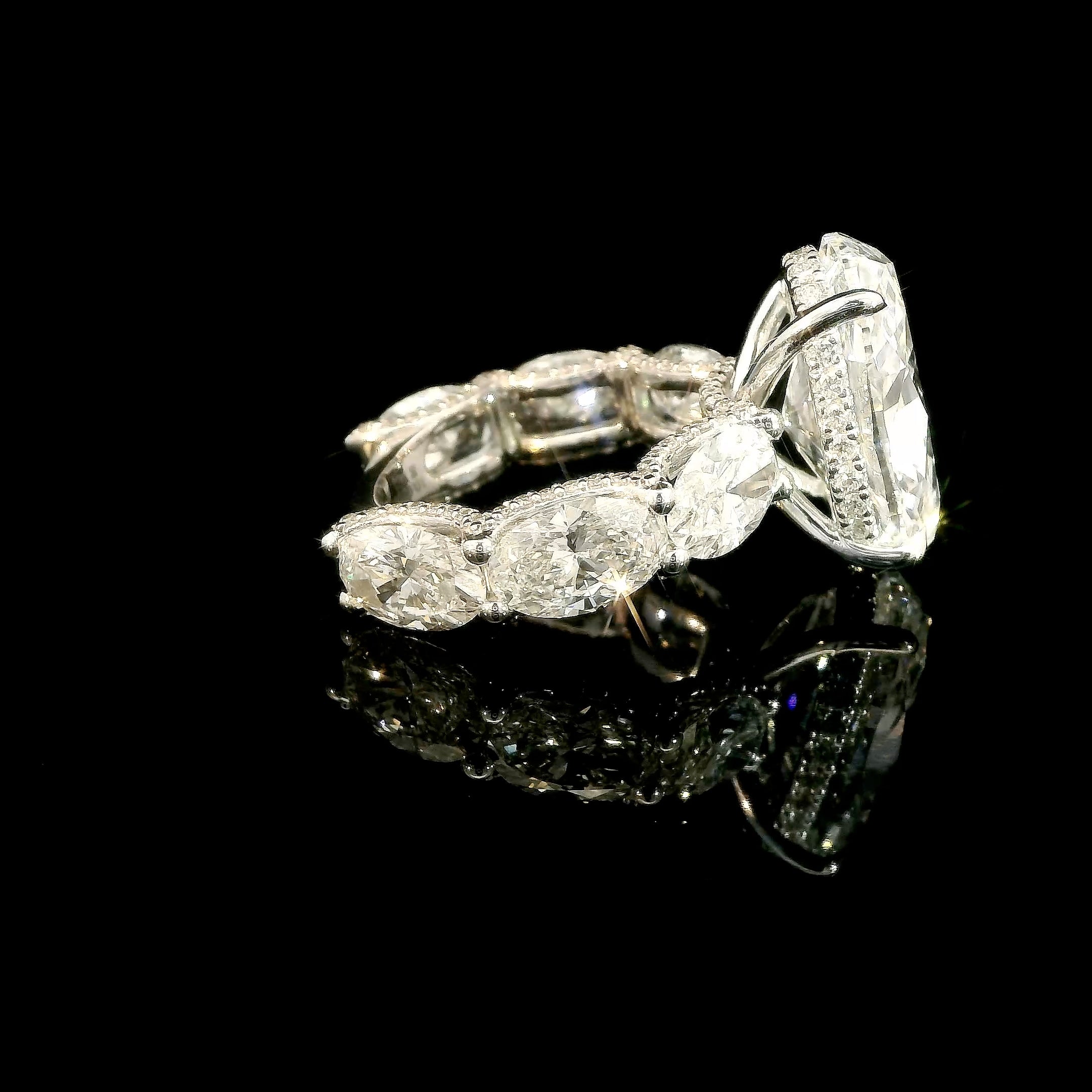 Ultimate luxury oval engagement ring 10 carat center diamond