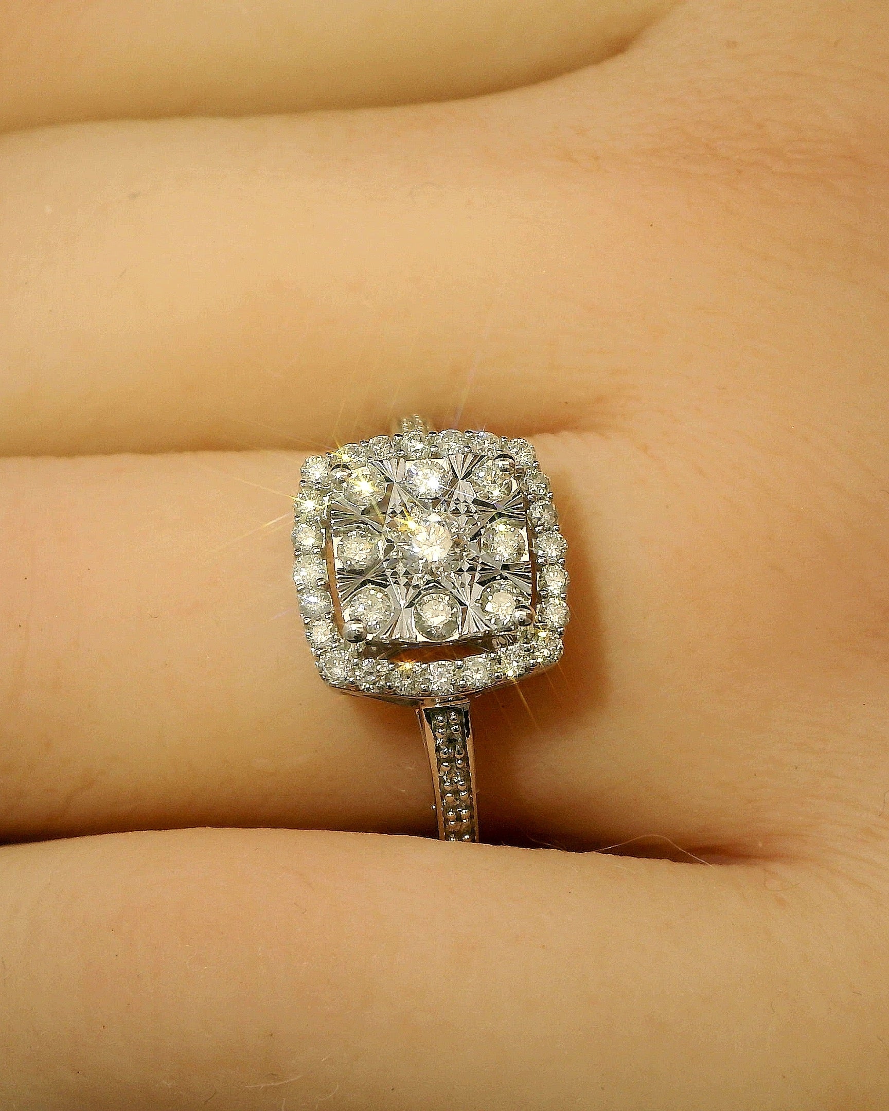 The Celeste Cluster Engagement Ring by MaMel Lux