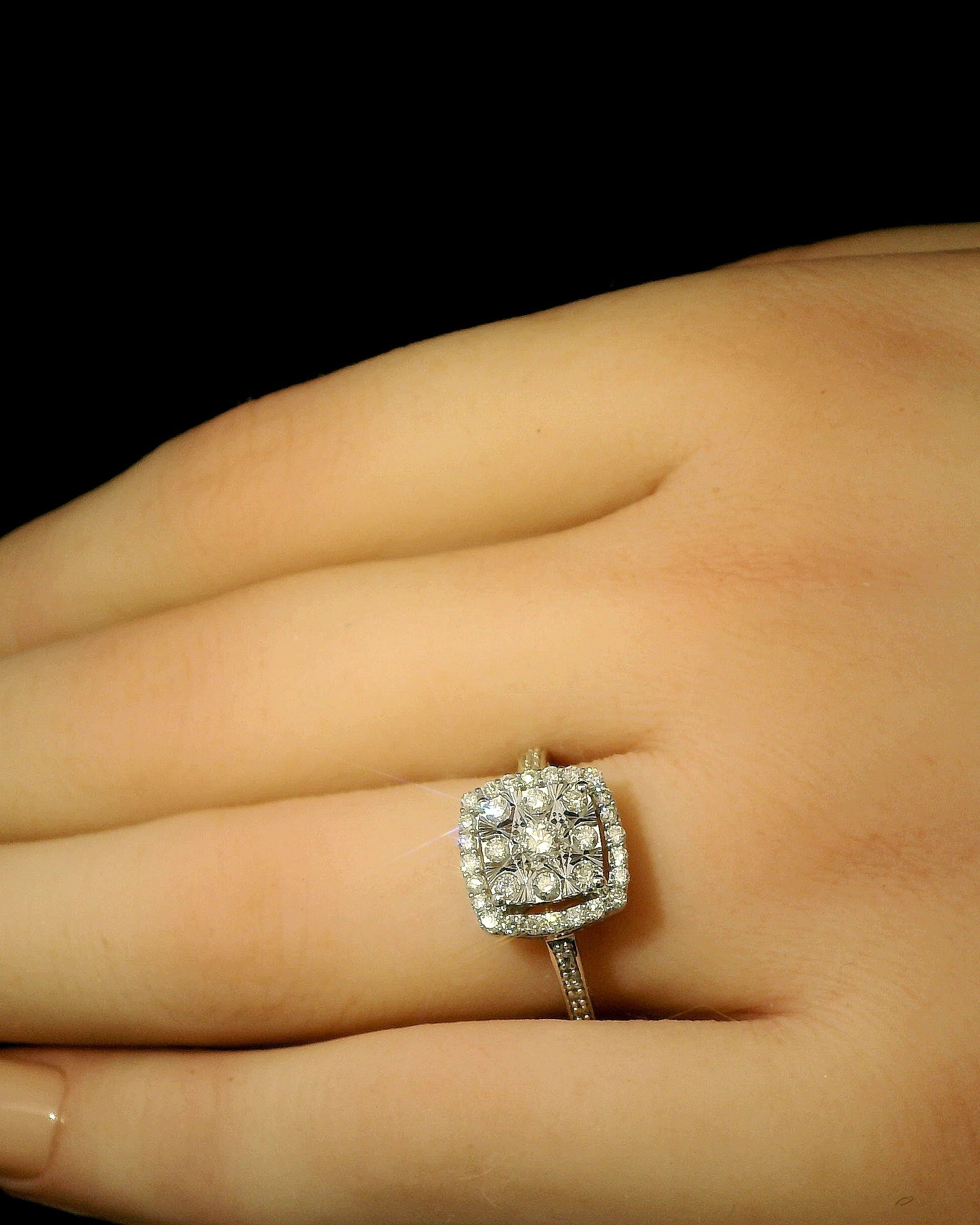 The Celeste Cluster Engagement Ring by MaMel Lux