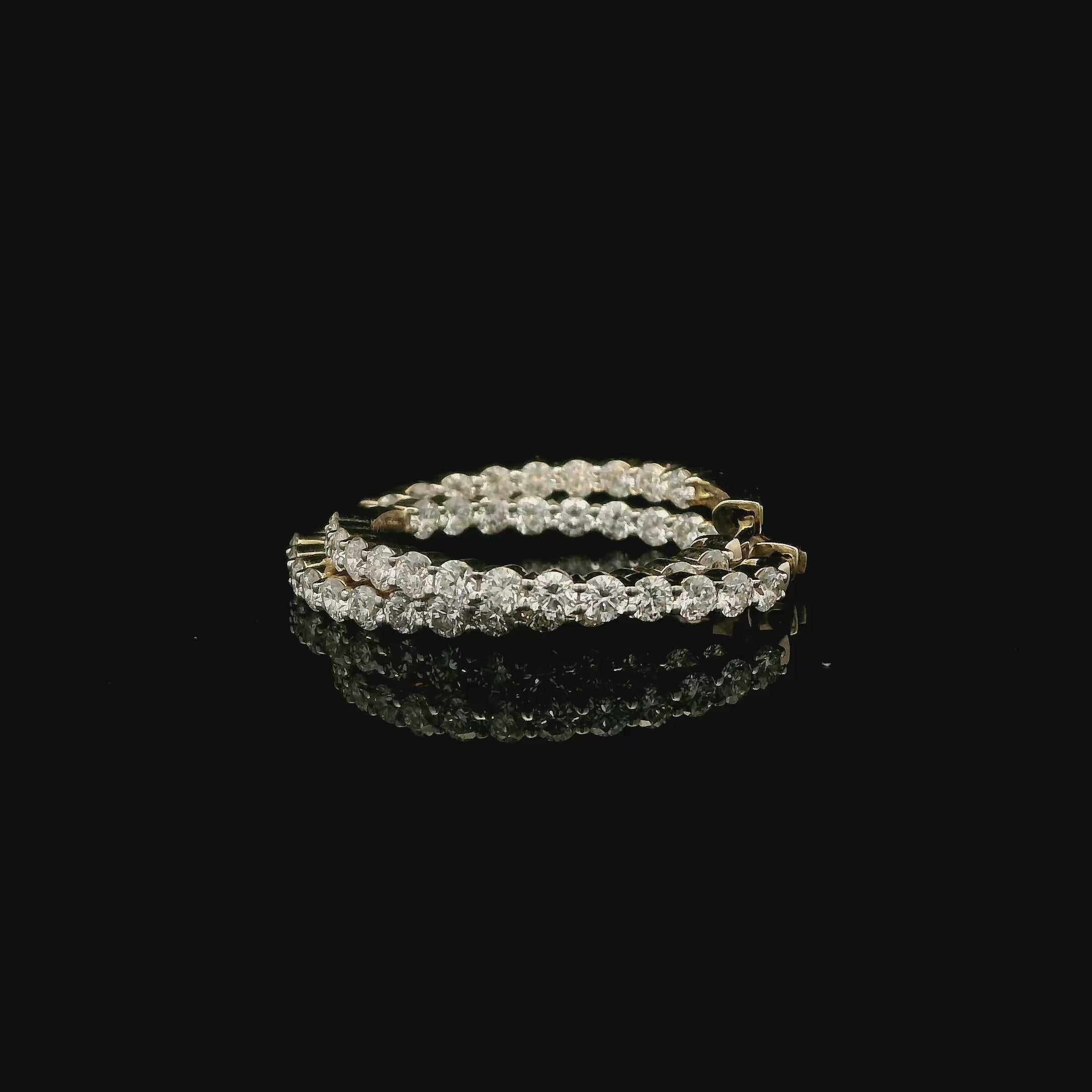 Sparkly Diamond Hoops