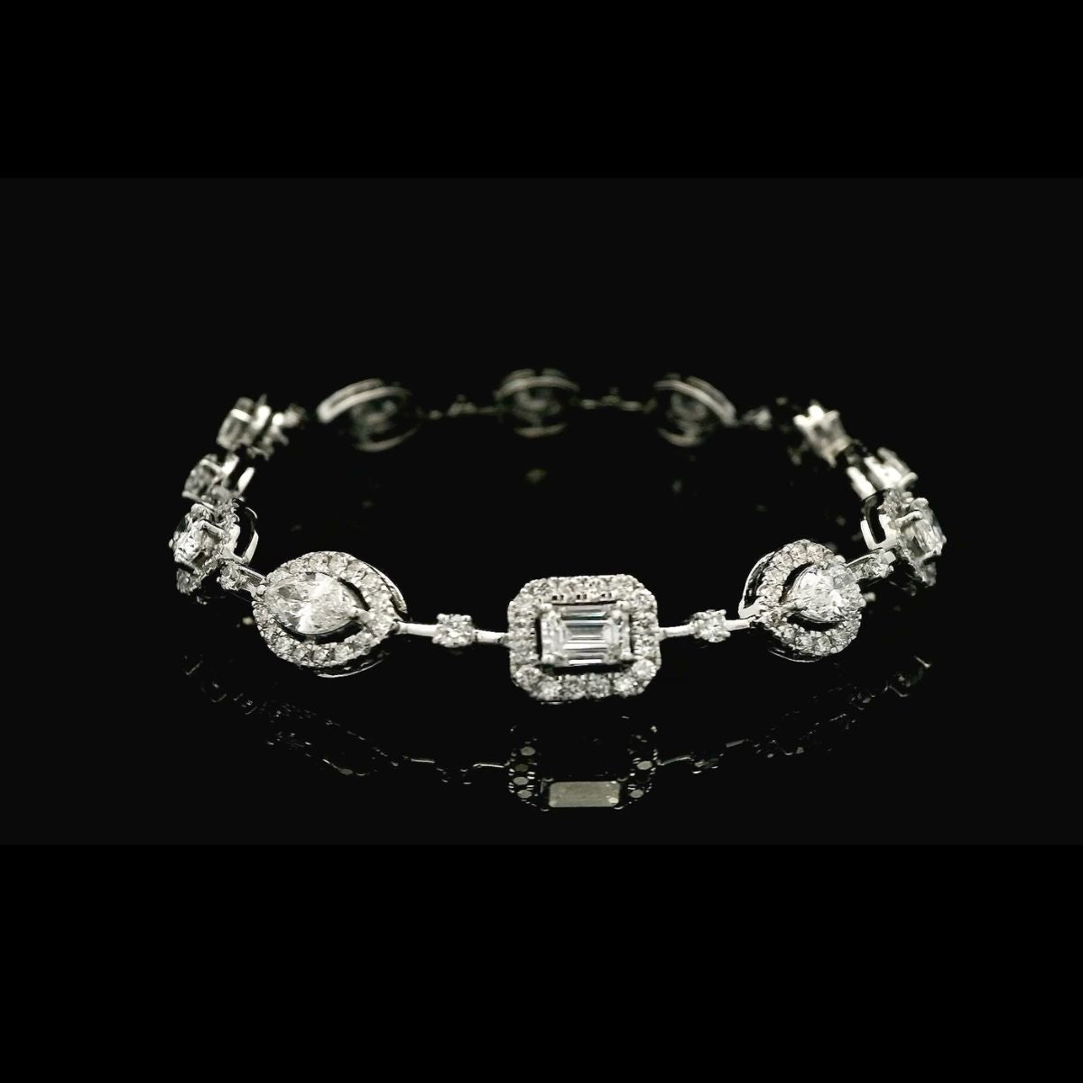 Elegant Multi-Shaped Diamond Bracelet