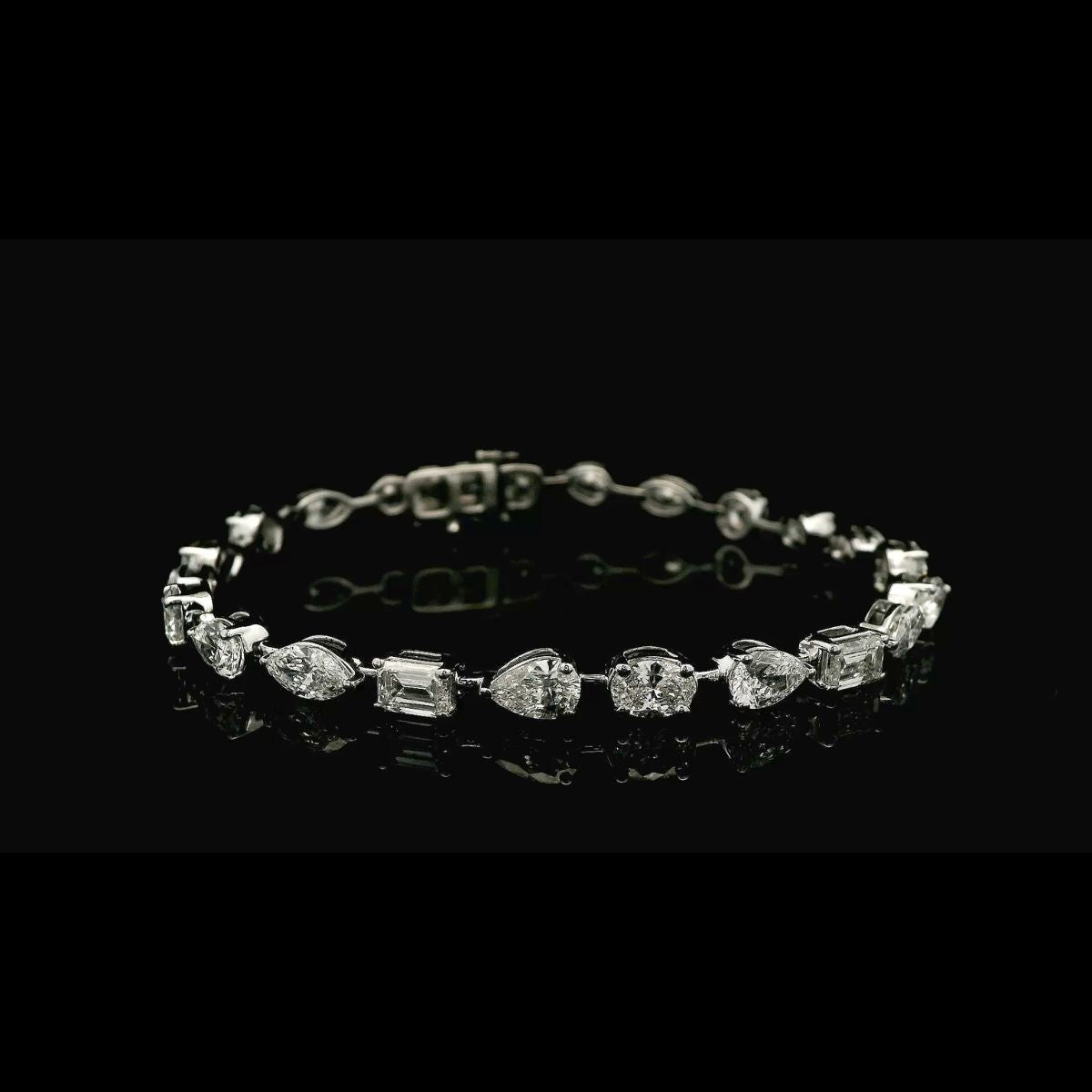 Elegant Fancy Shaped Diamond Bracelet