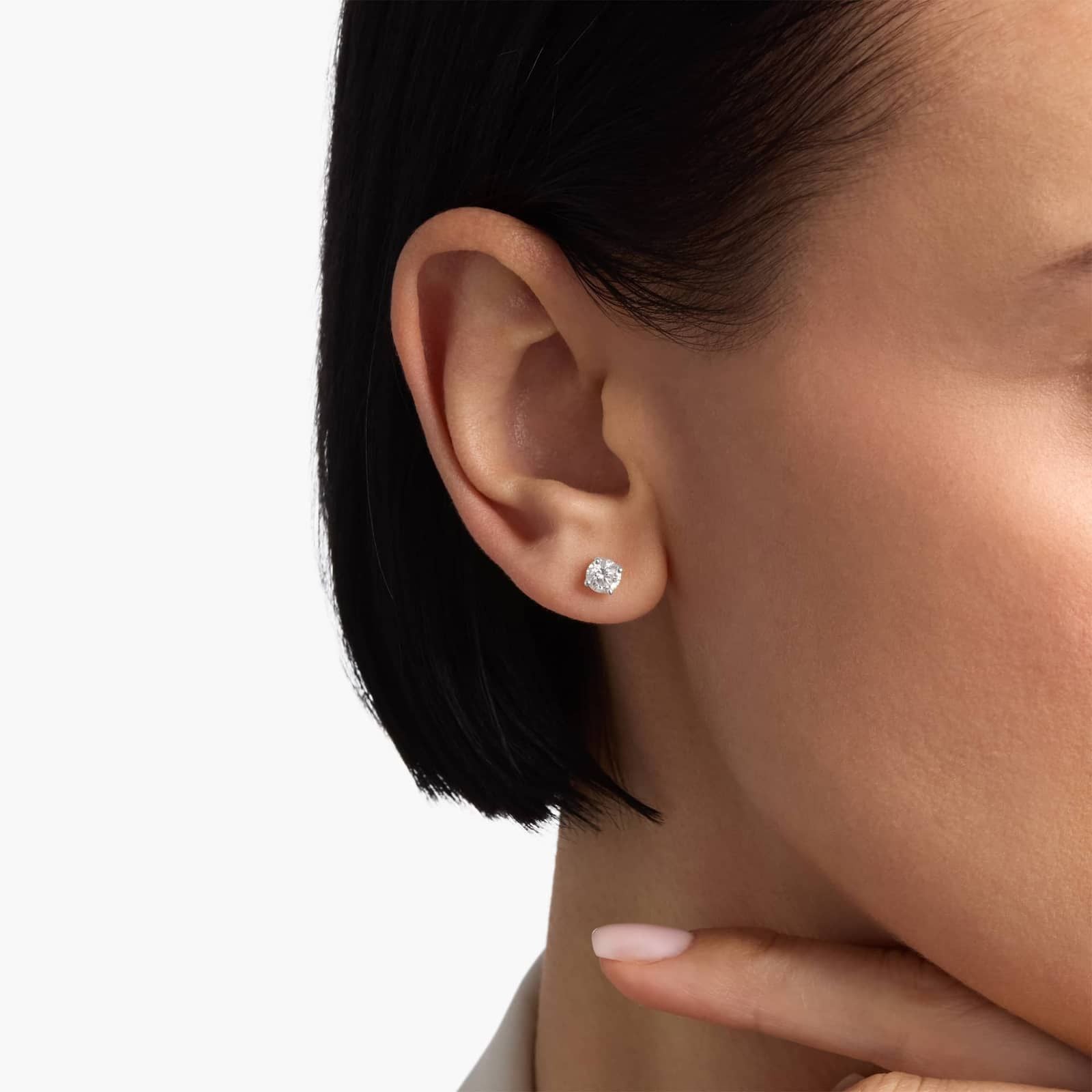 1 cttw Elegant Round Earring Studs