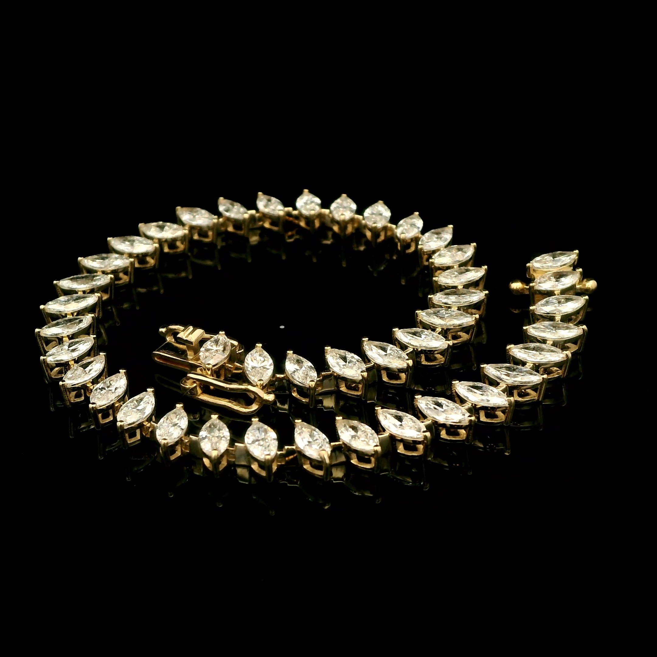 Marquise diamond tennis bracelet