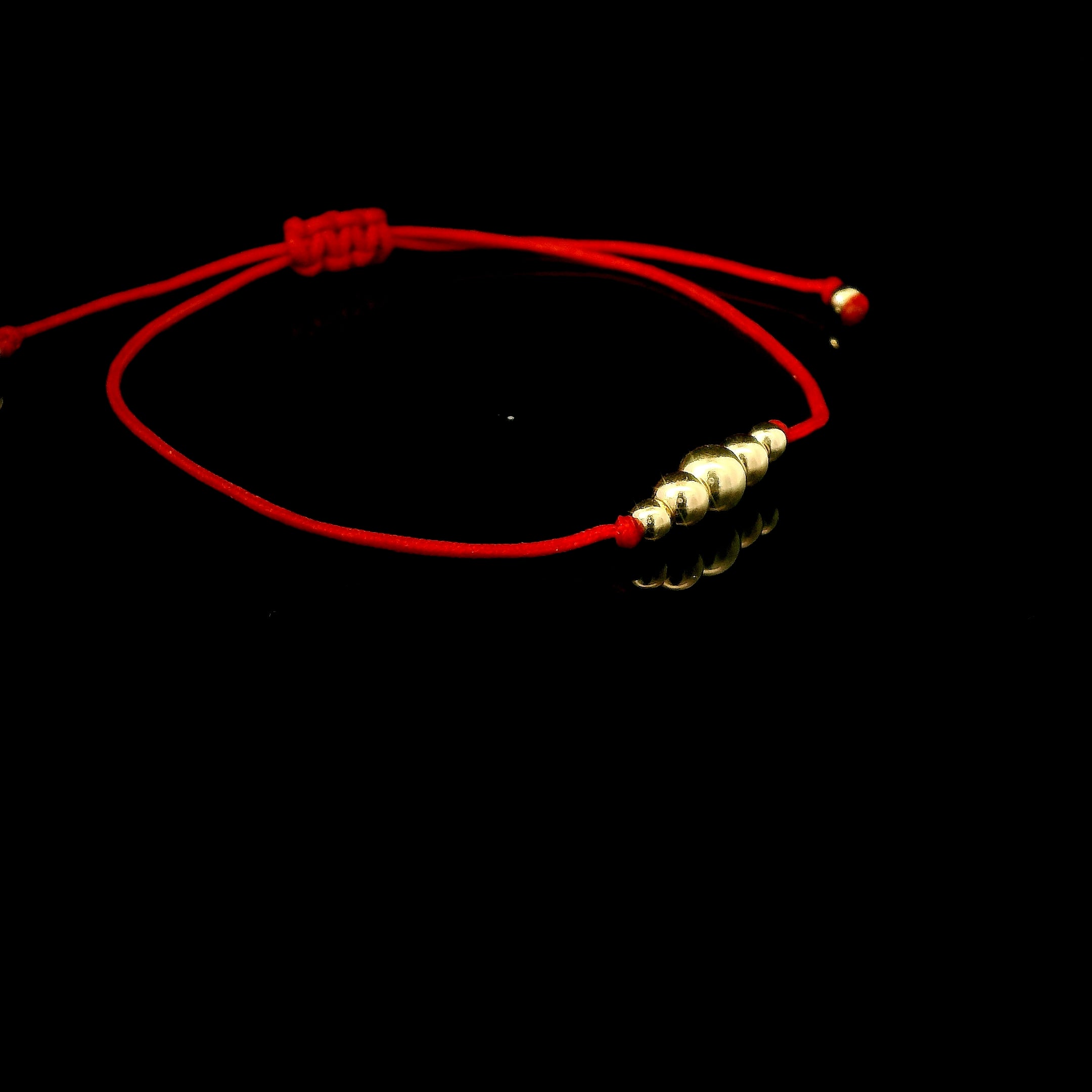 Gold Bead Adjustable String Bracelet