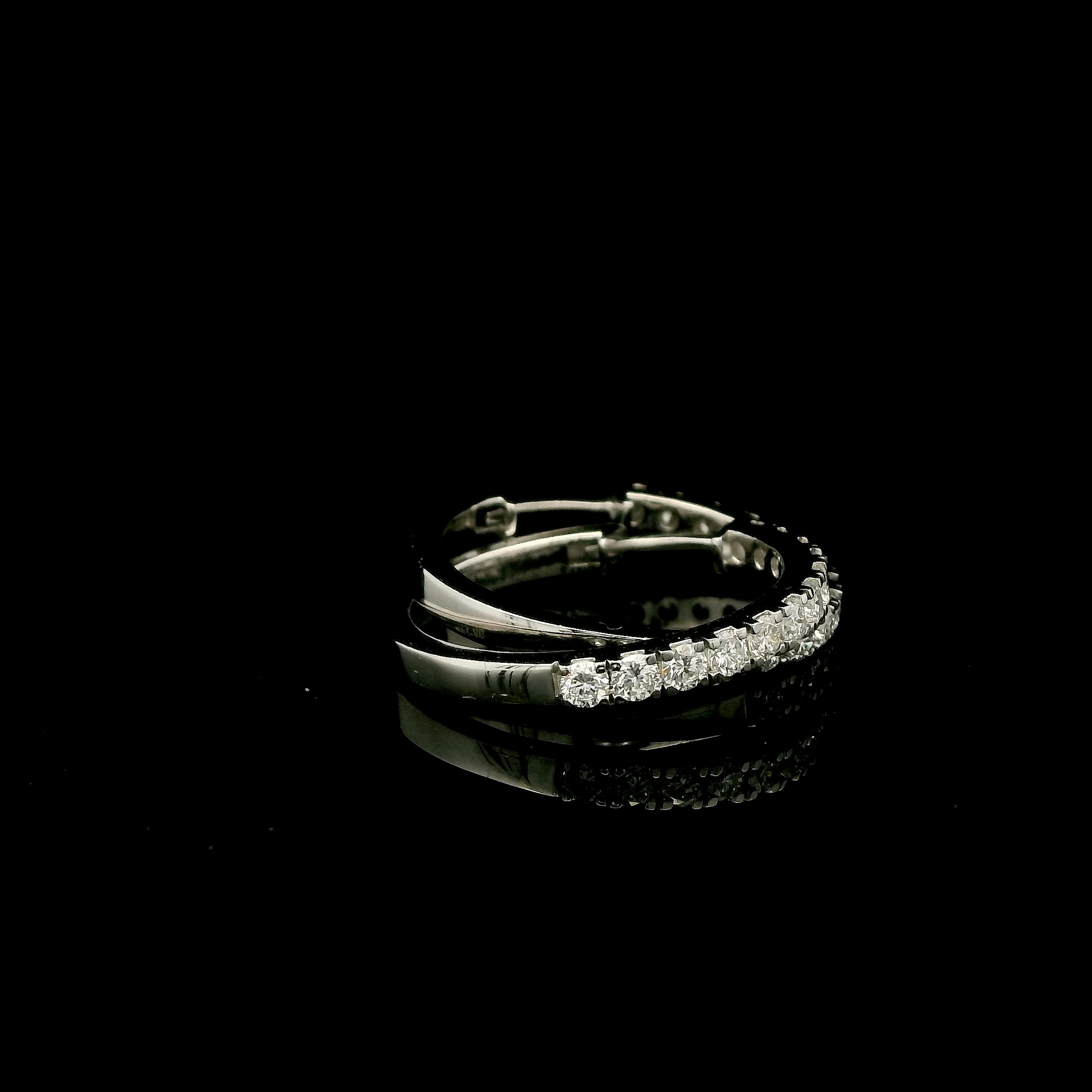 Luxury Diamond Hoops Medium Size