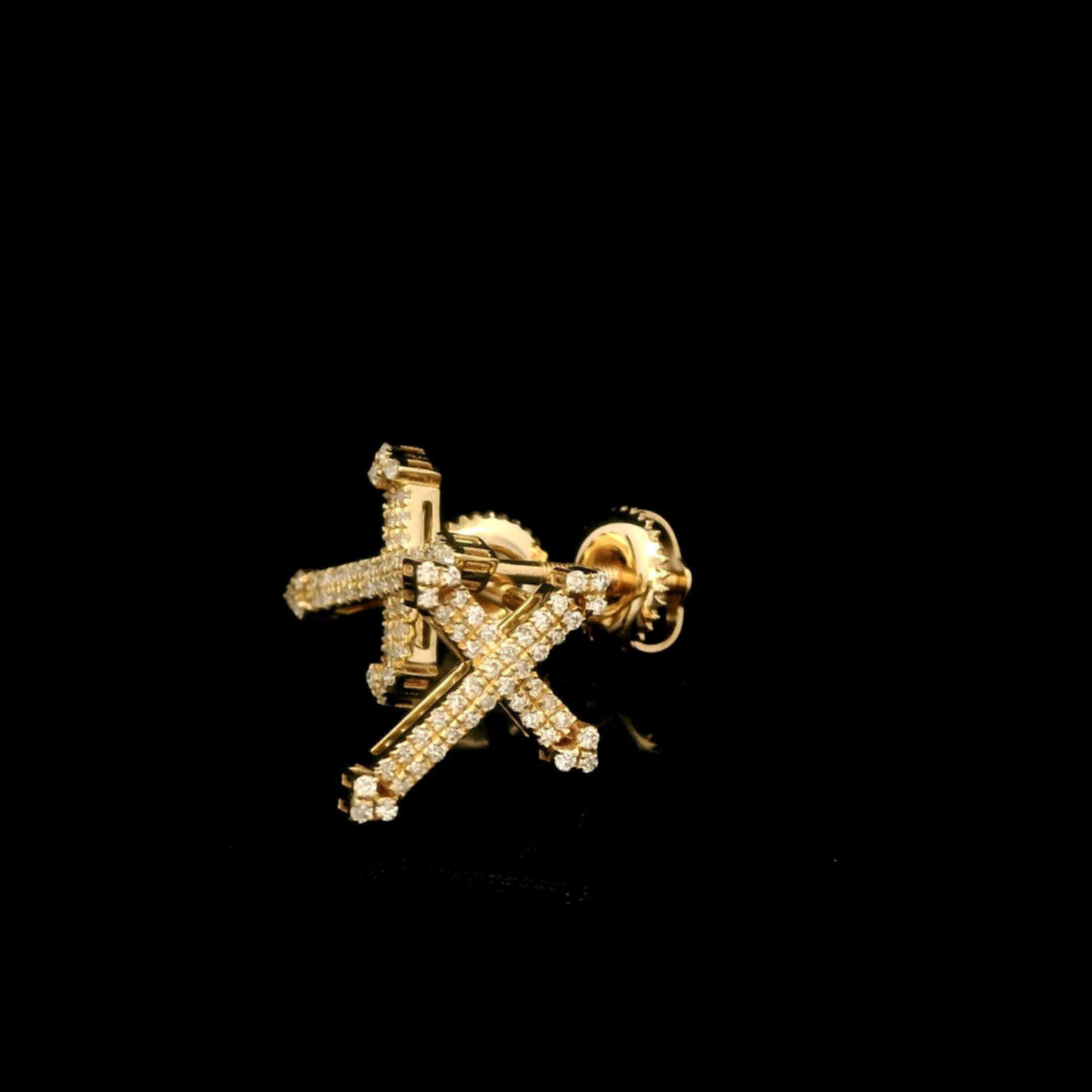 Diamond Cross Earrings by MaMel Lux S