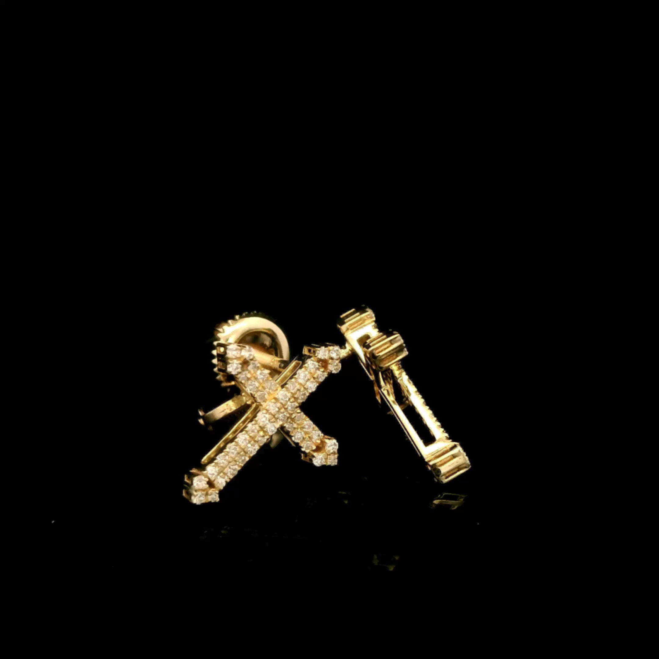 Diamond Cross Earrings by MaMel Lux S