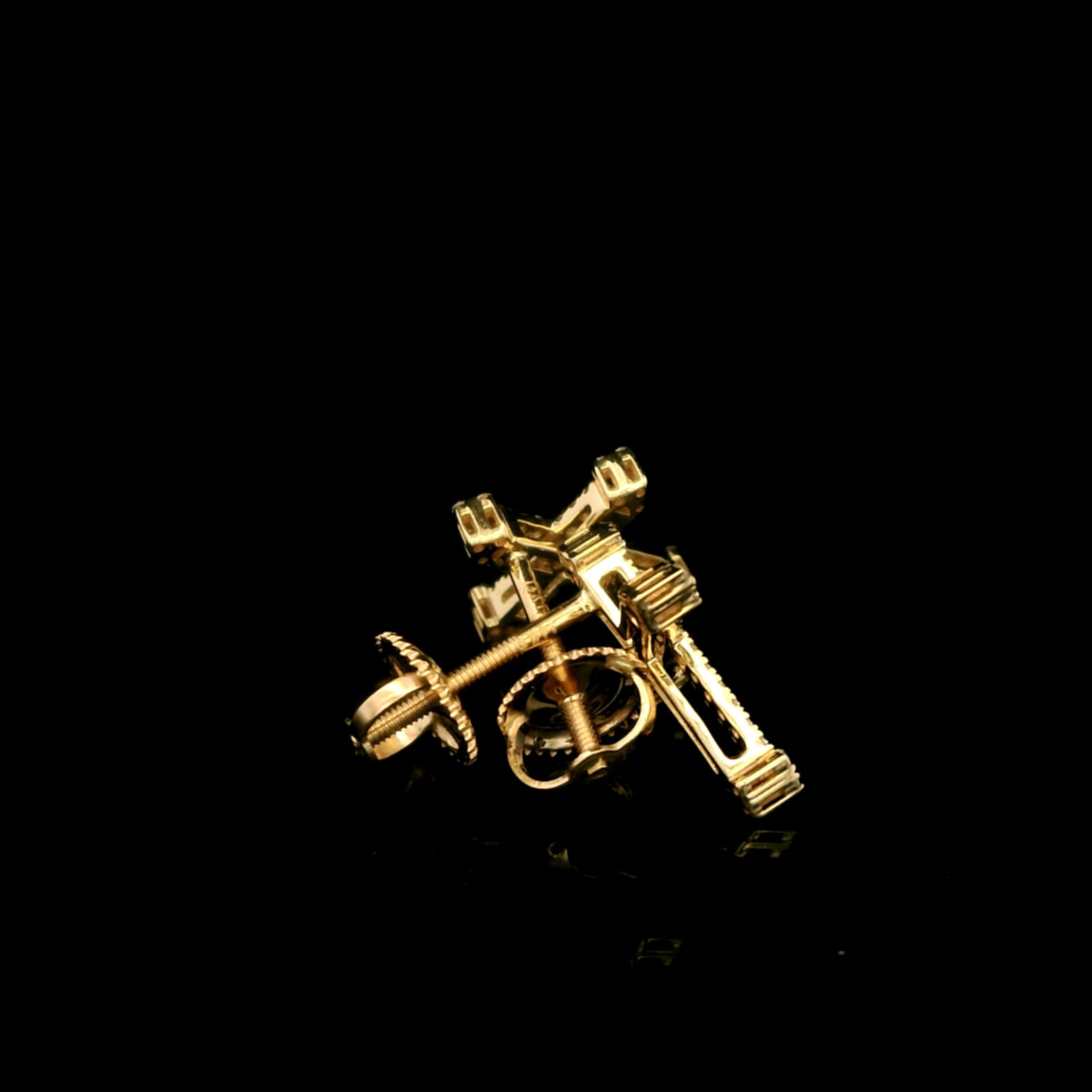Diamond Cross Earrings by MaMel Lux S