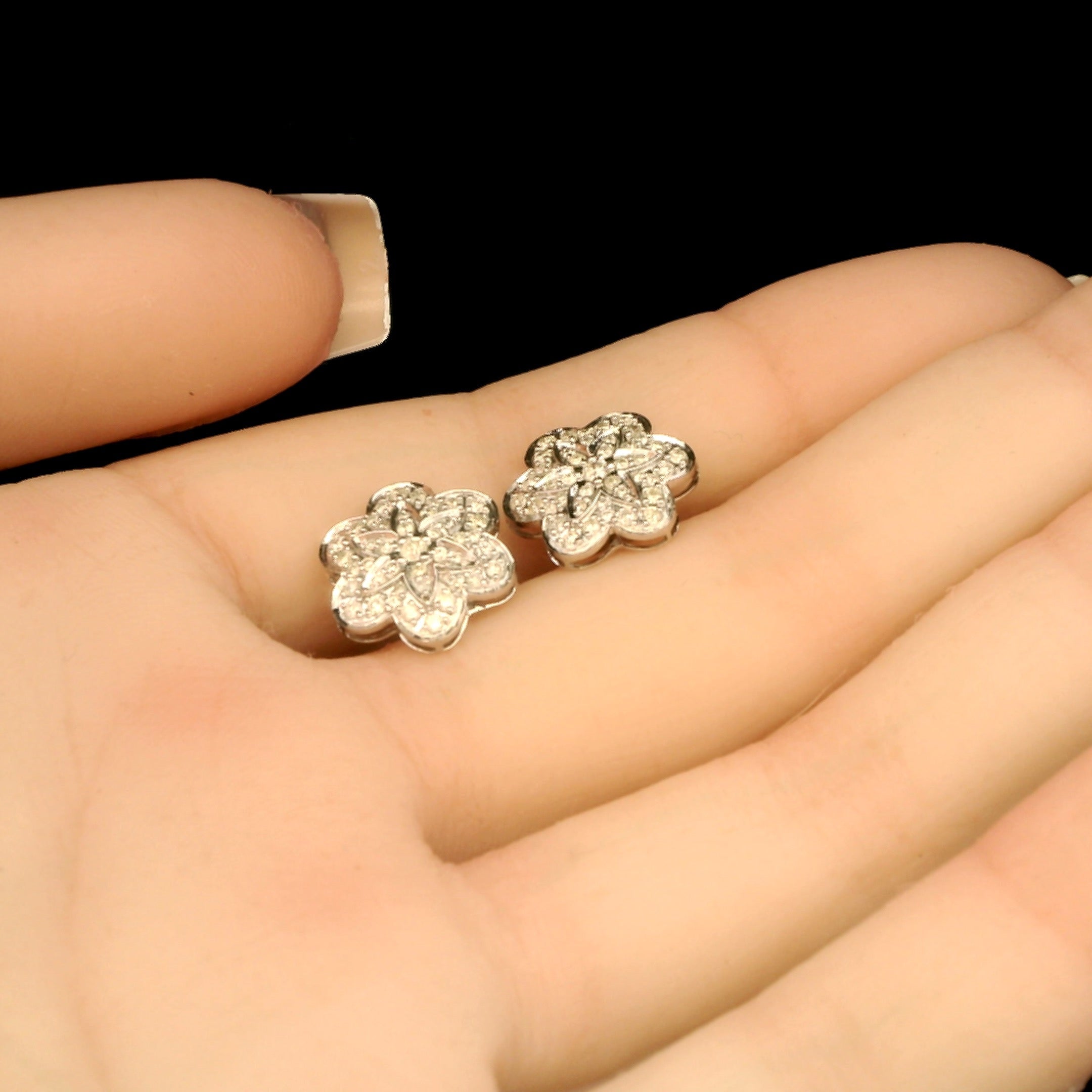 Golden Blossom Diamond Earrings
