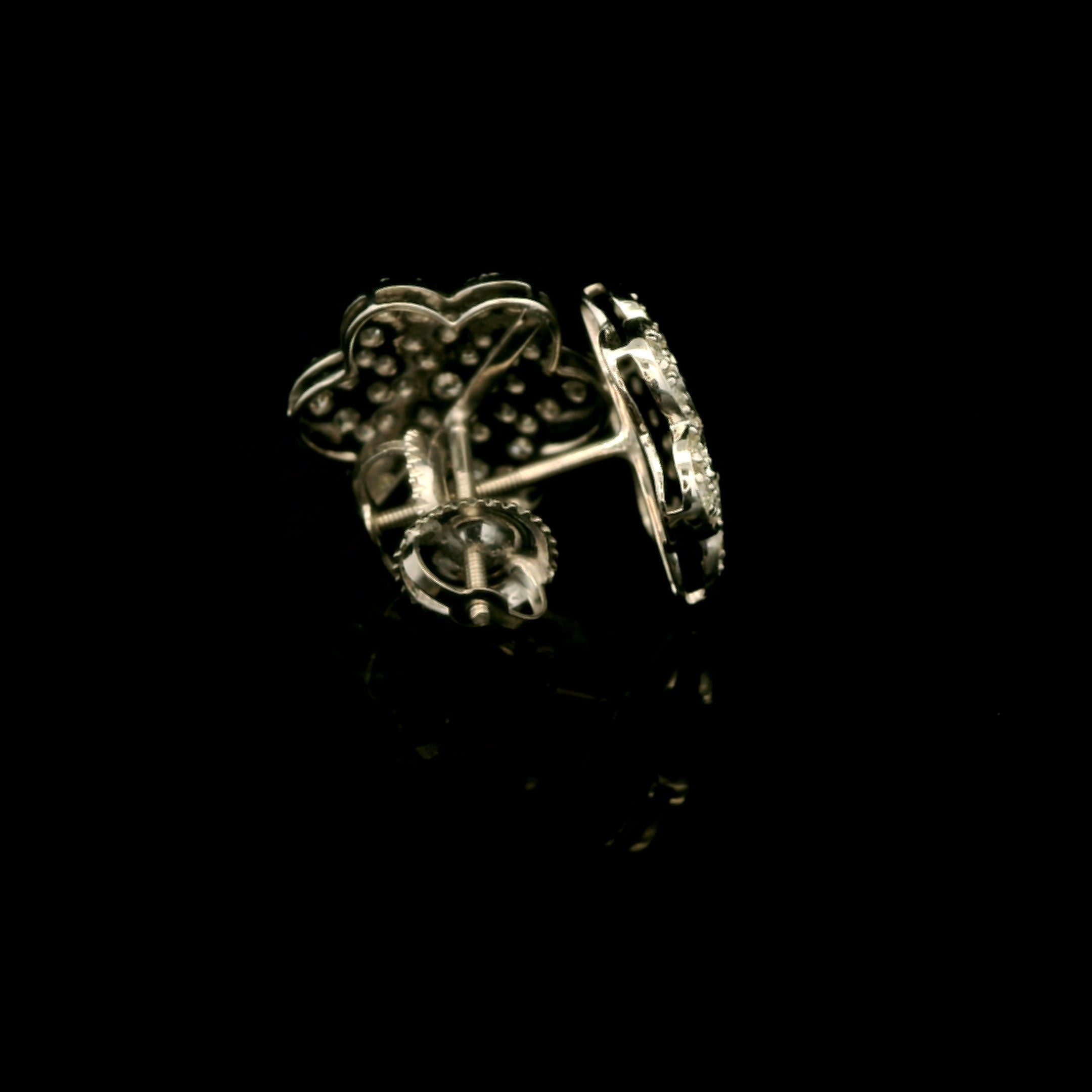Golden Blossom Diamond Earrings