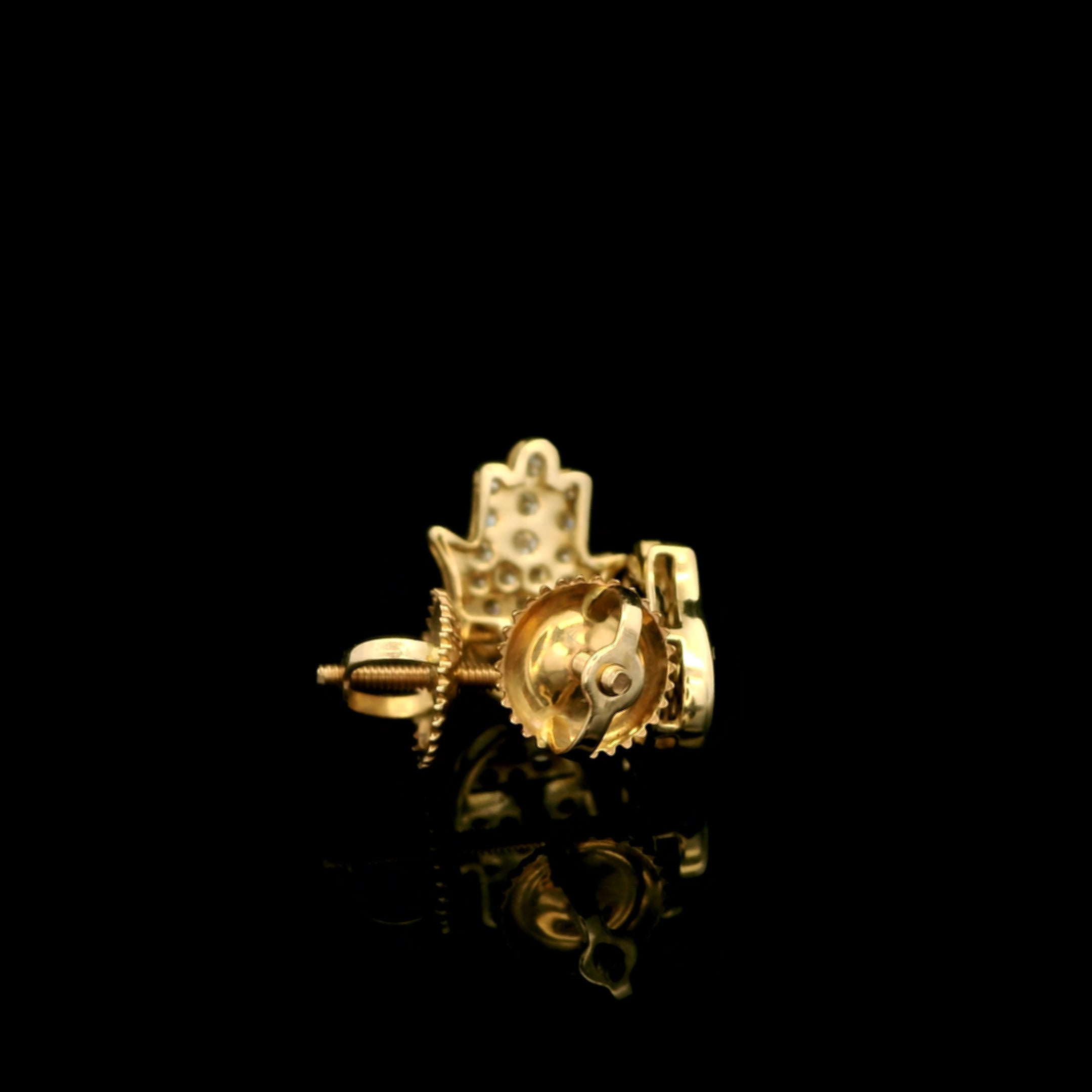 Petit Diamond Hamsa Earrings