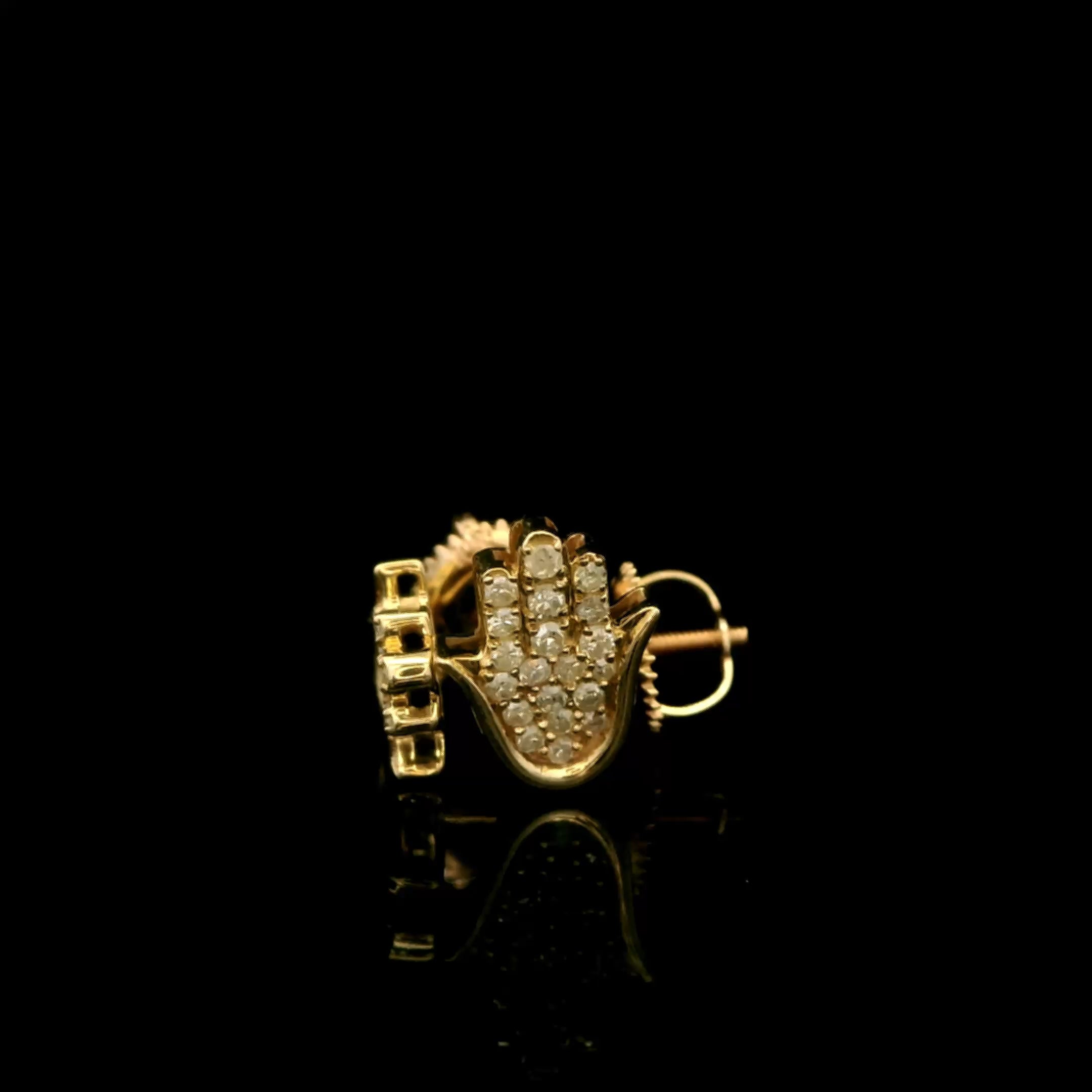 Petit Diamond Hamsa Earrings
