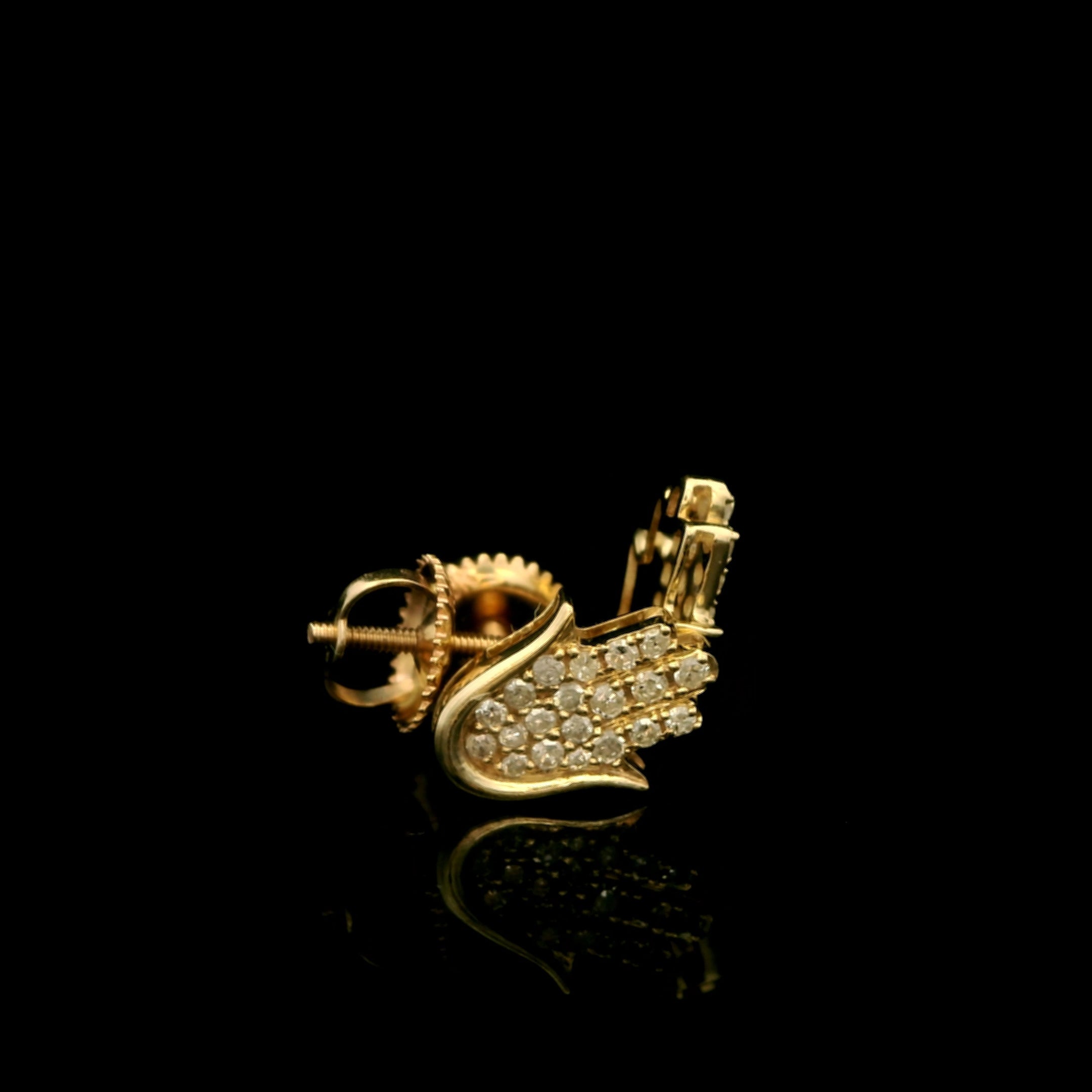 Petit Diamond Hamsa Earrings