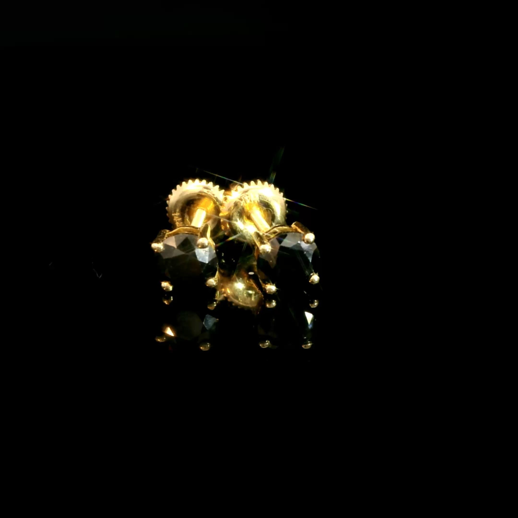 Black diamond studs