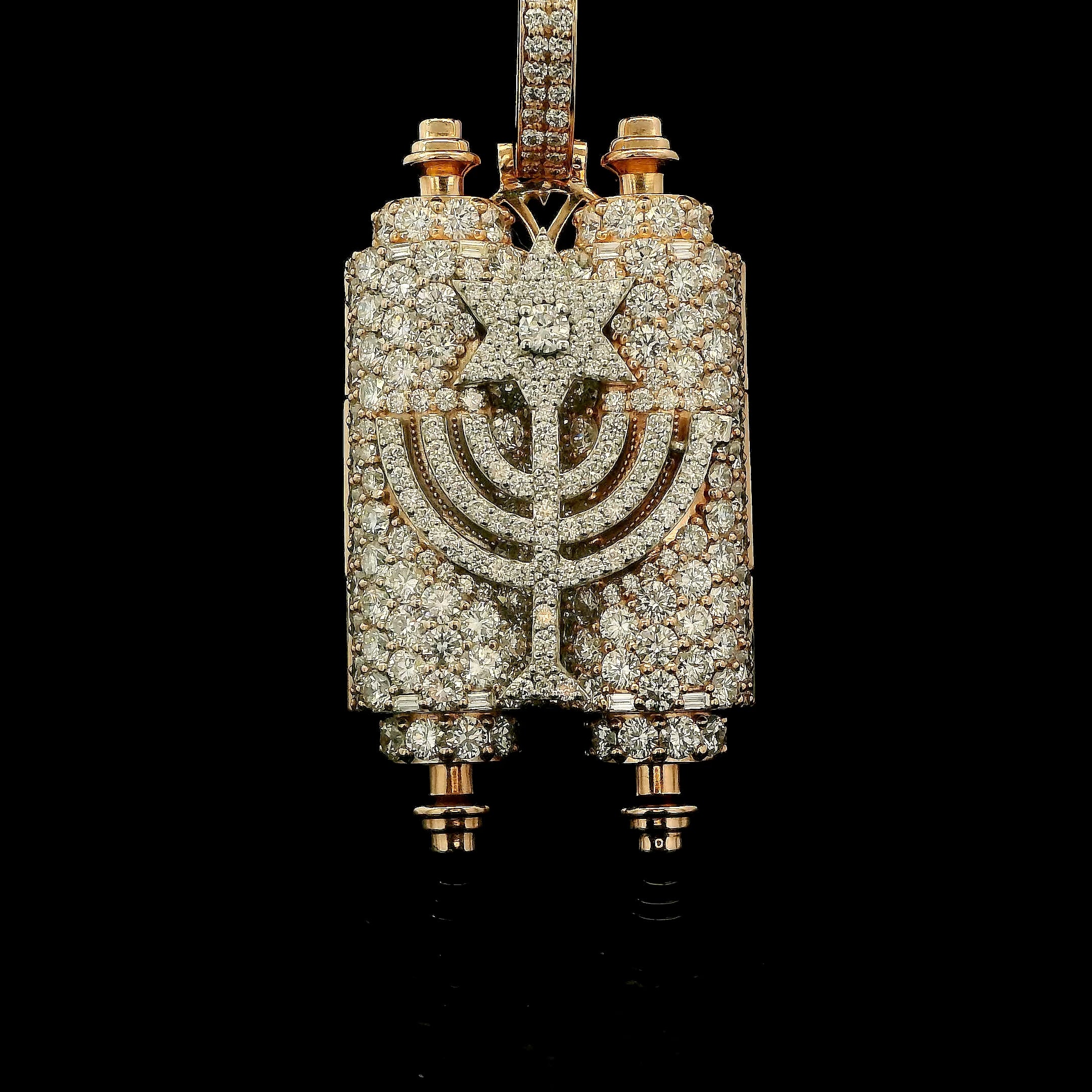 The Eternal Torah Diamond Pendant with Star of David