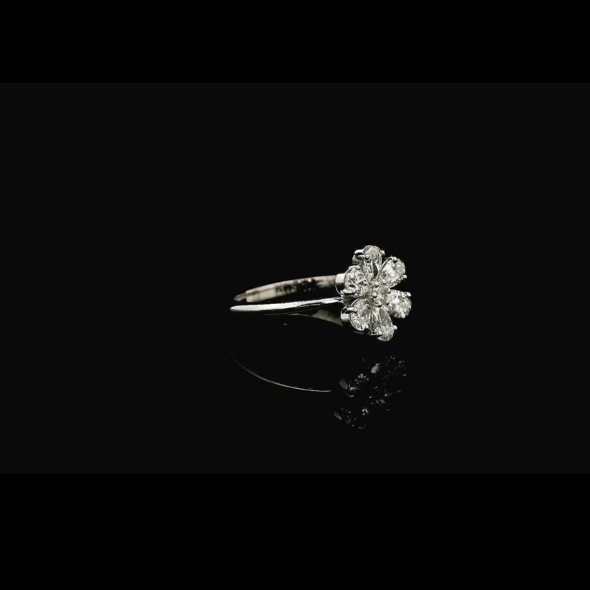 Elegant Flower Spring Diamond Ring