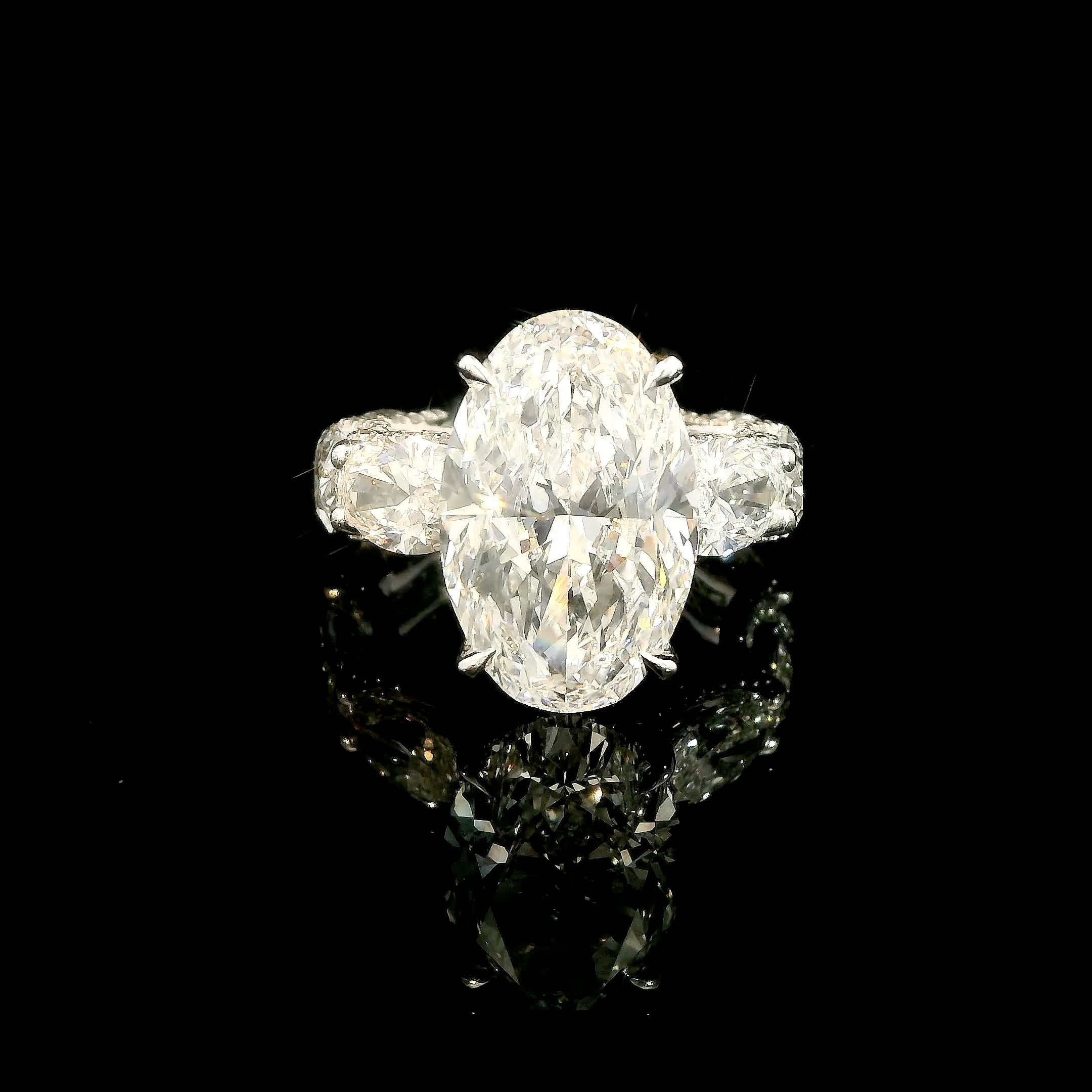 Ultimate luxury oval engagement ring 10 carat center diamond