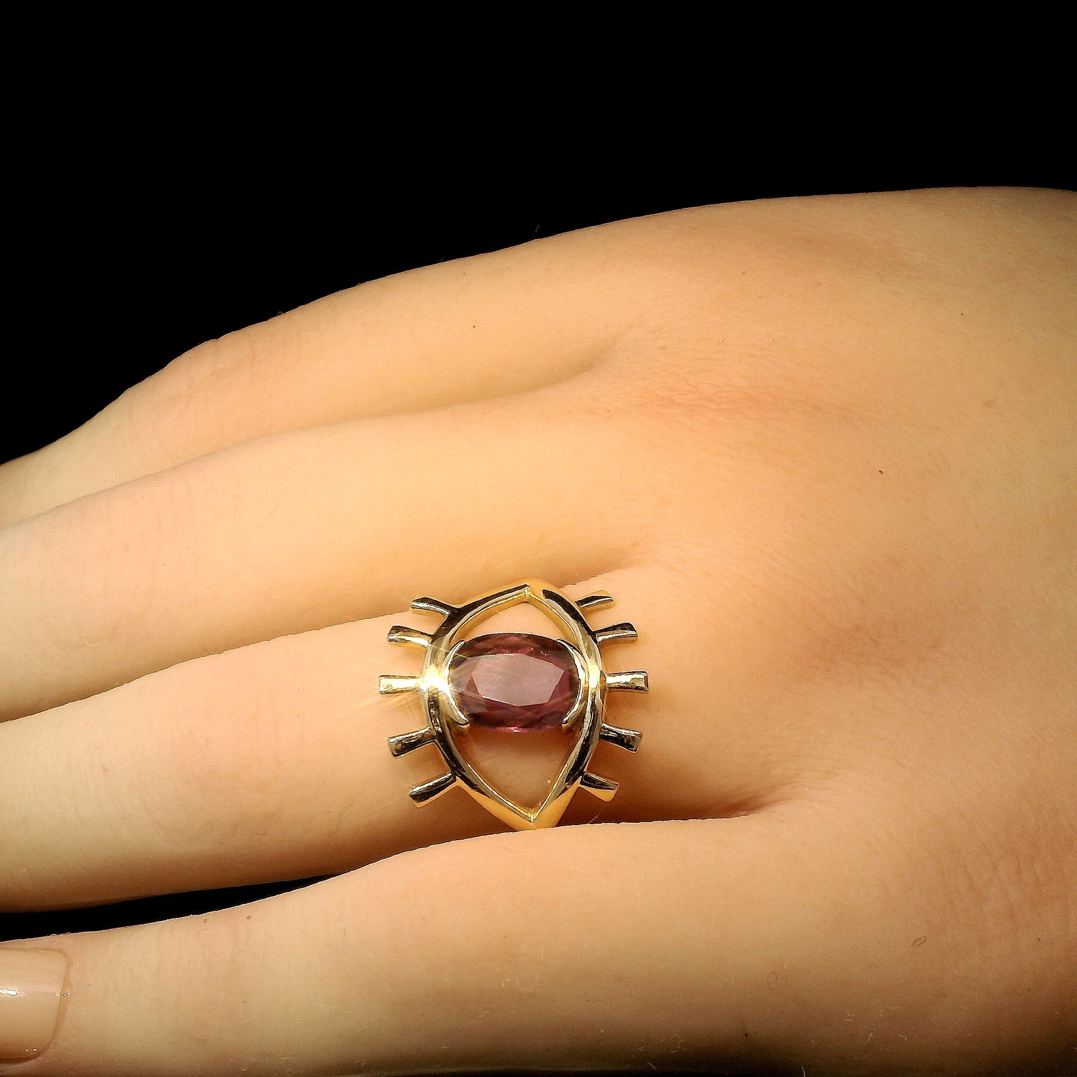One of a Kind Evil Eye Inspired Sapphire Ring
