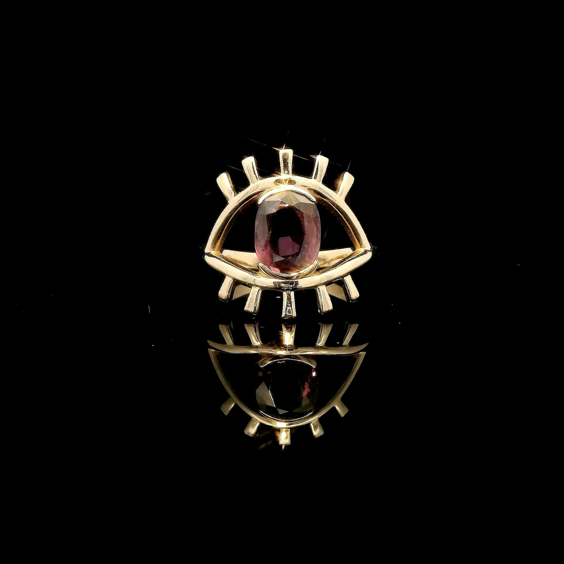 One of a Kind Evil Eye Inspired Sapphire Ring