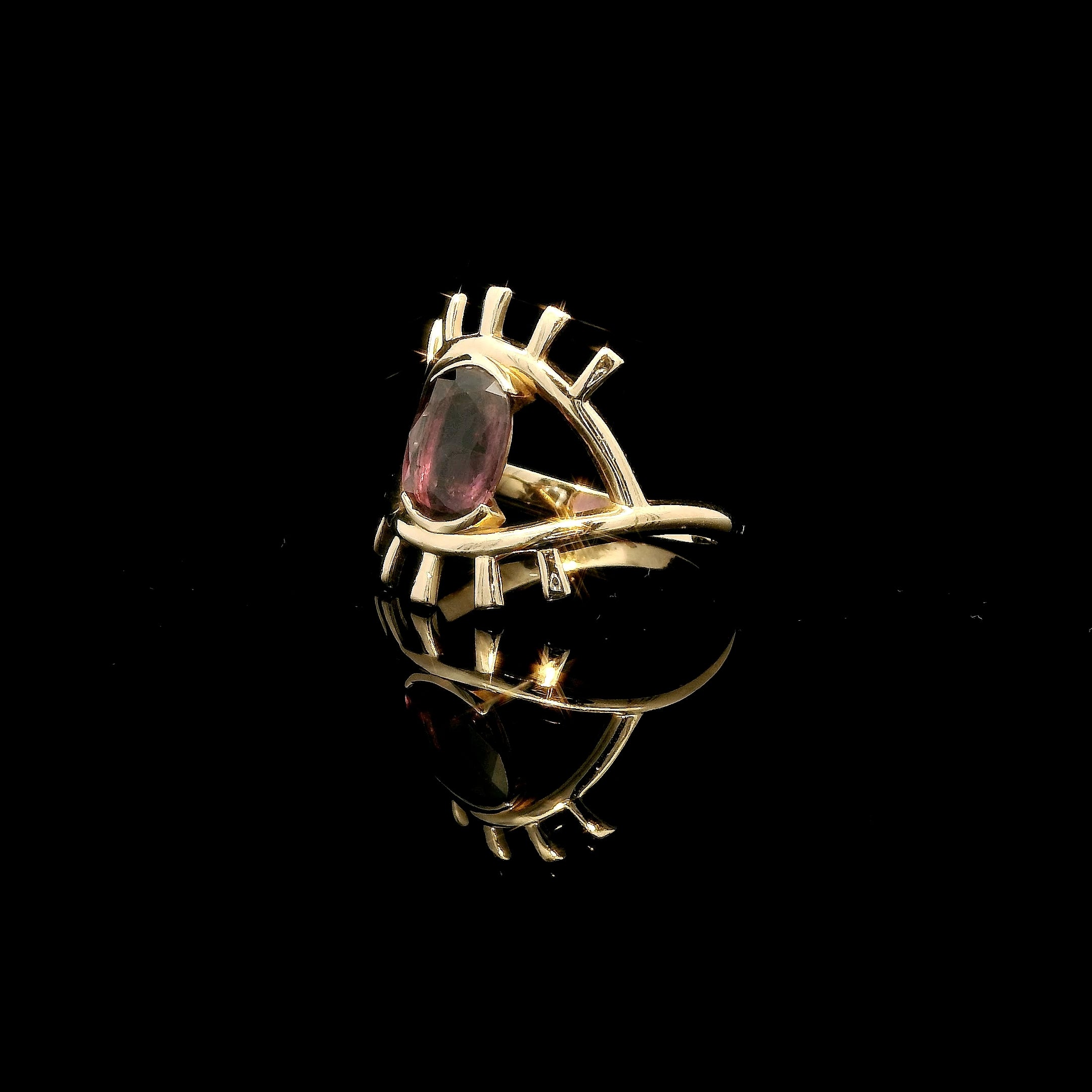 One of a Kind Evil Eye Inspired Sapphire Ring