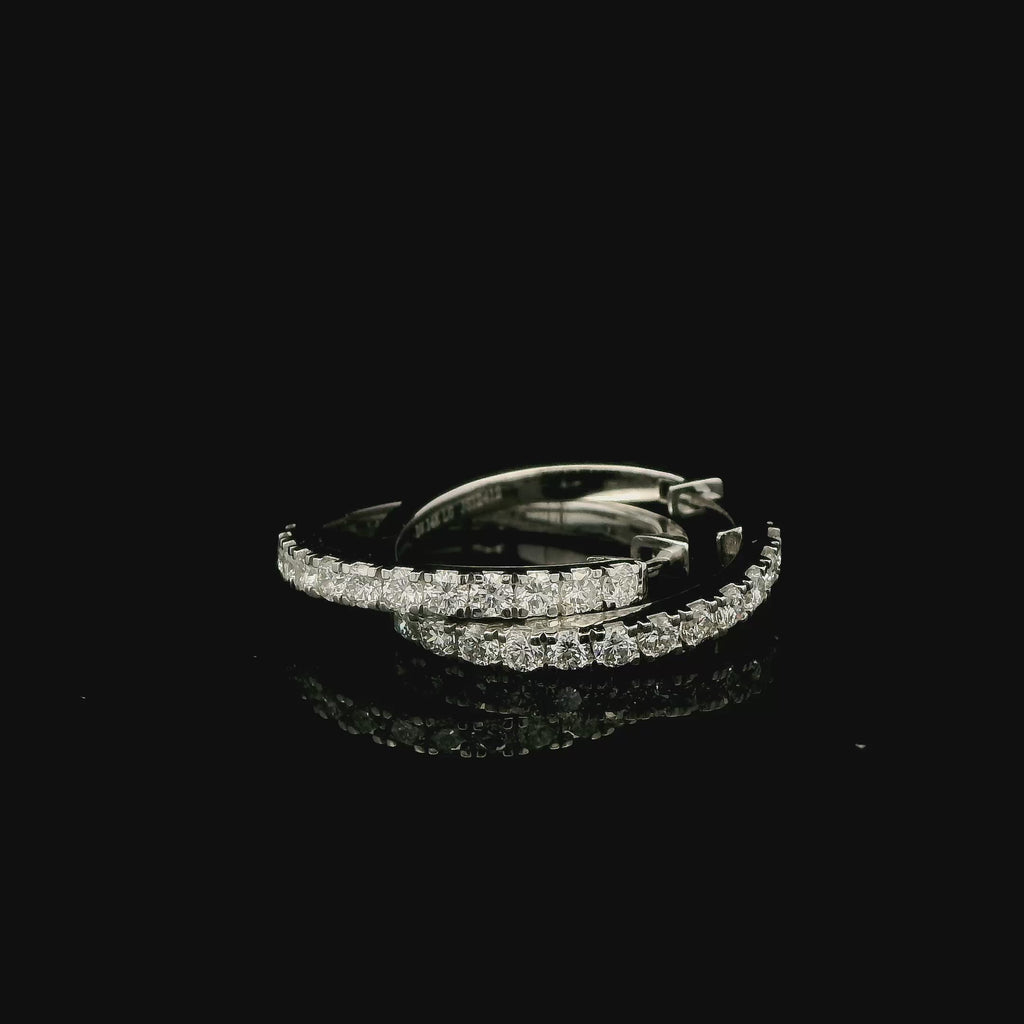 Luxury Diamond Hoops Medium Size