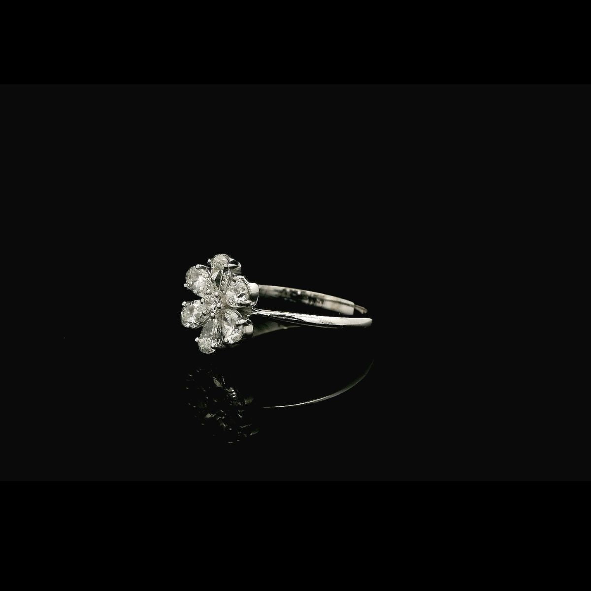 Elegant Flower Spring Diamond Ring